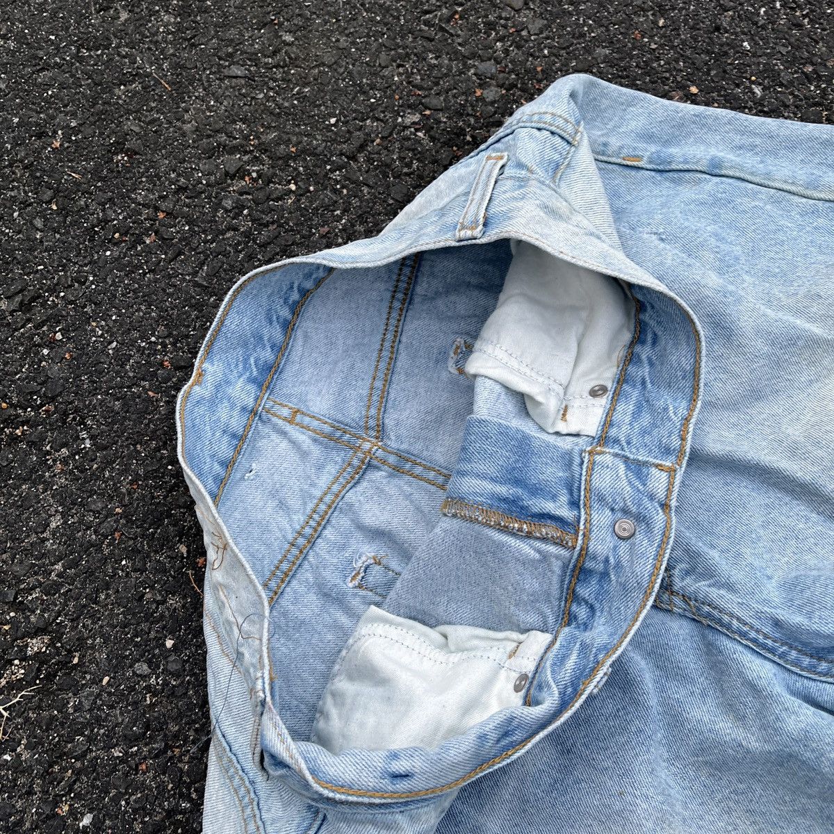 Other Distressed Baggy Jeans Y2K Style Faded 34x30 Size US 34 / EU 50 - 4 Thumbnail