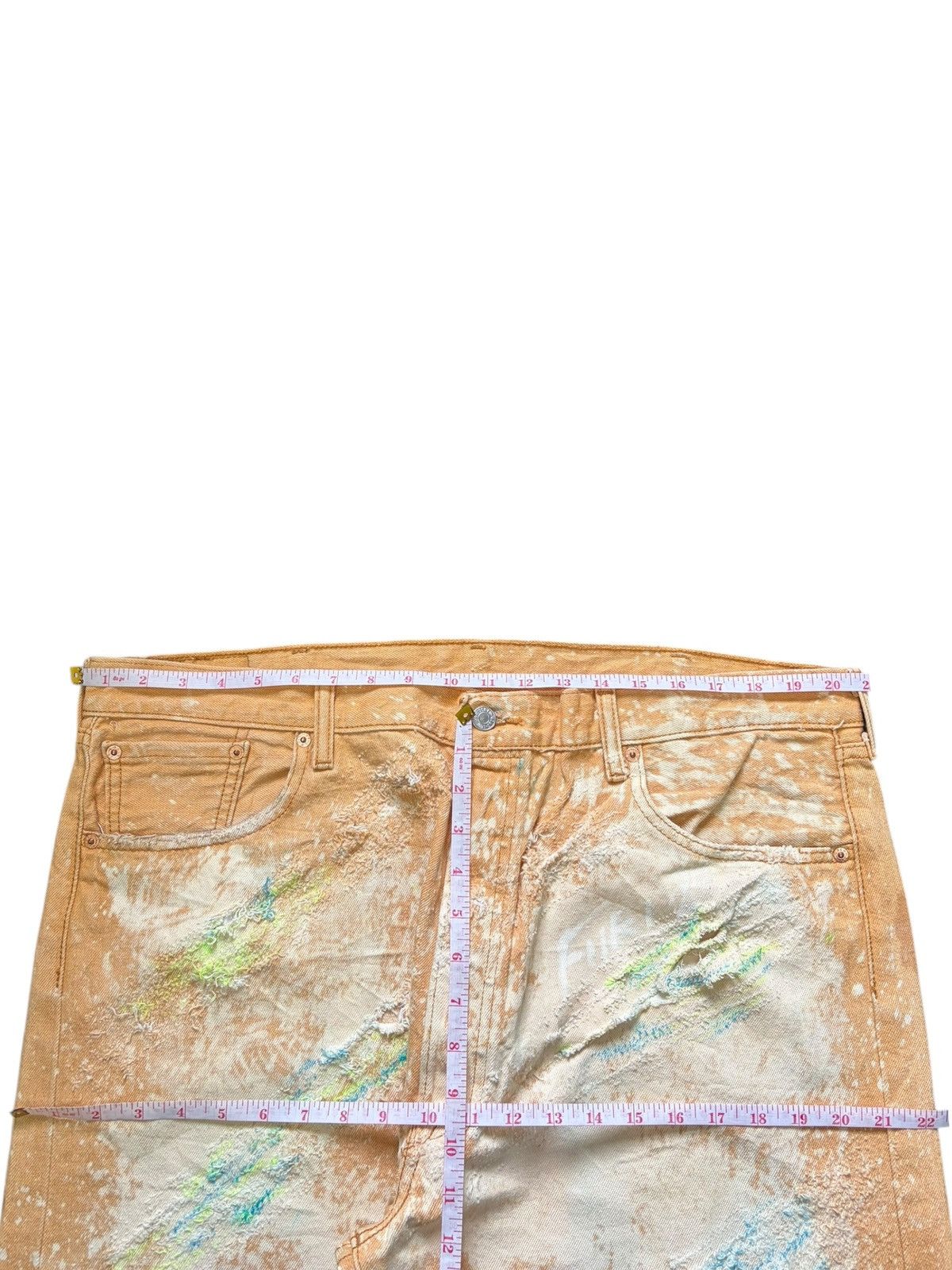 Levi's Vintage Y2K Levis 501XX Painted Distressed Baggy Jeans Size US 41 - 6 Thumbnail