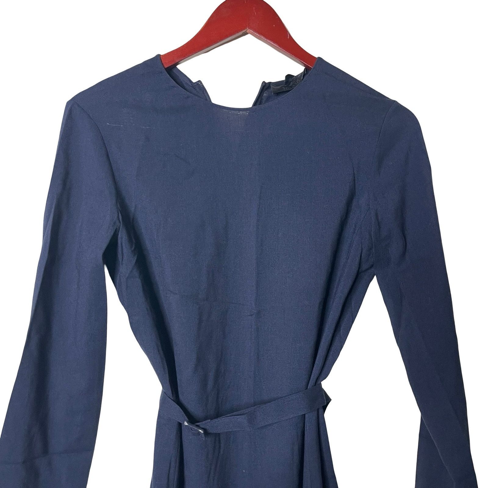 The Row The Row Navy Blue long sleeve cashmere belted dress 4 Size S / US 4 / IT 40 - 5 Thumbnail