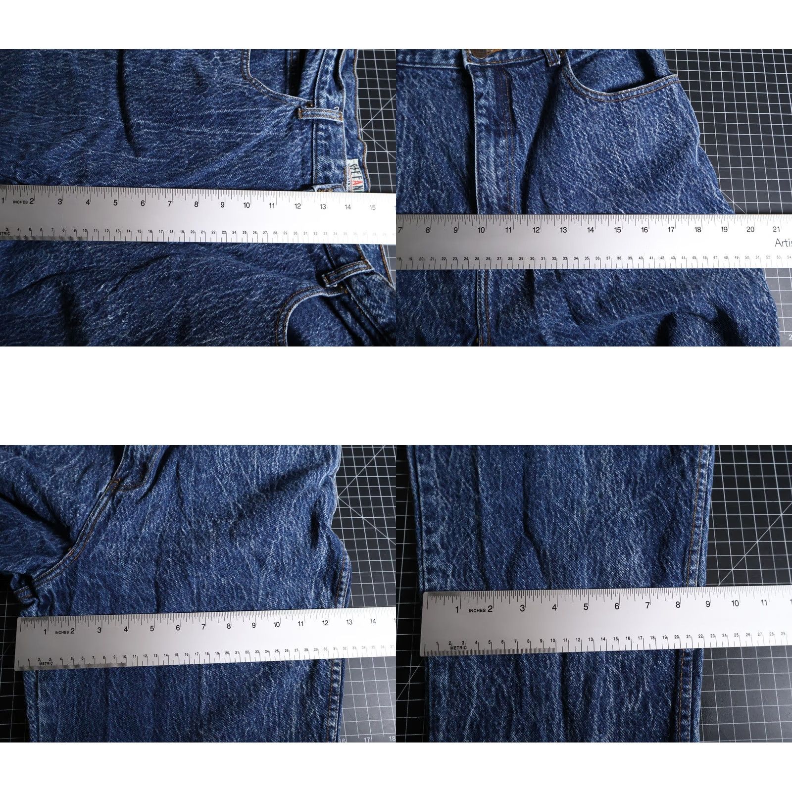 Vintage VINTAGE Stefano Women's 90s High Waisted Mom Jeans 16 Blue Acid Wash 30x29 Denim Jeans Women Size 38" / US 16 / IT 52 - 8 Thumbnail