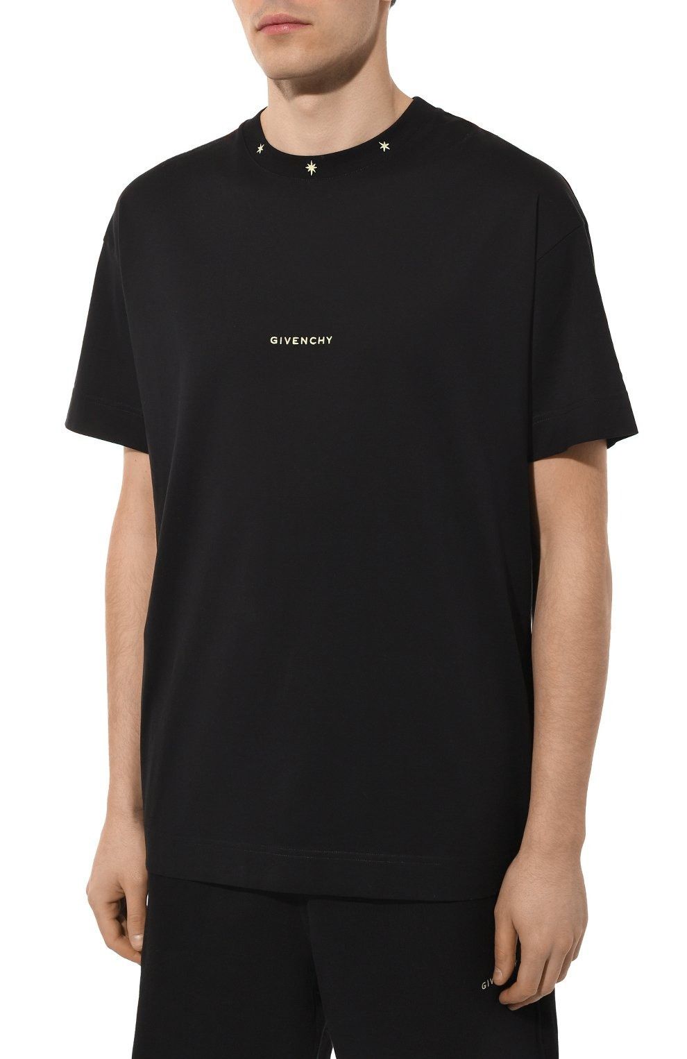 Givenchy Black and Yellow Embroidered Star Logo Oversized T-Shirt Size US M / EU 48-50 / 2 - 2 Thumbnail