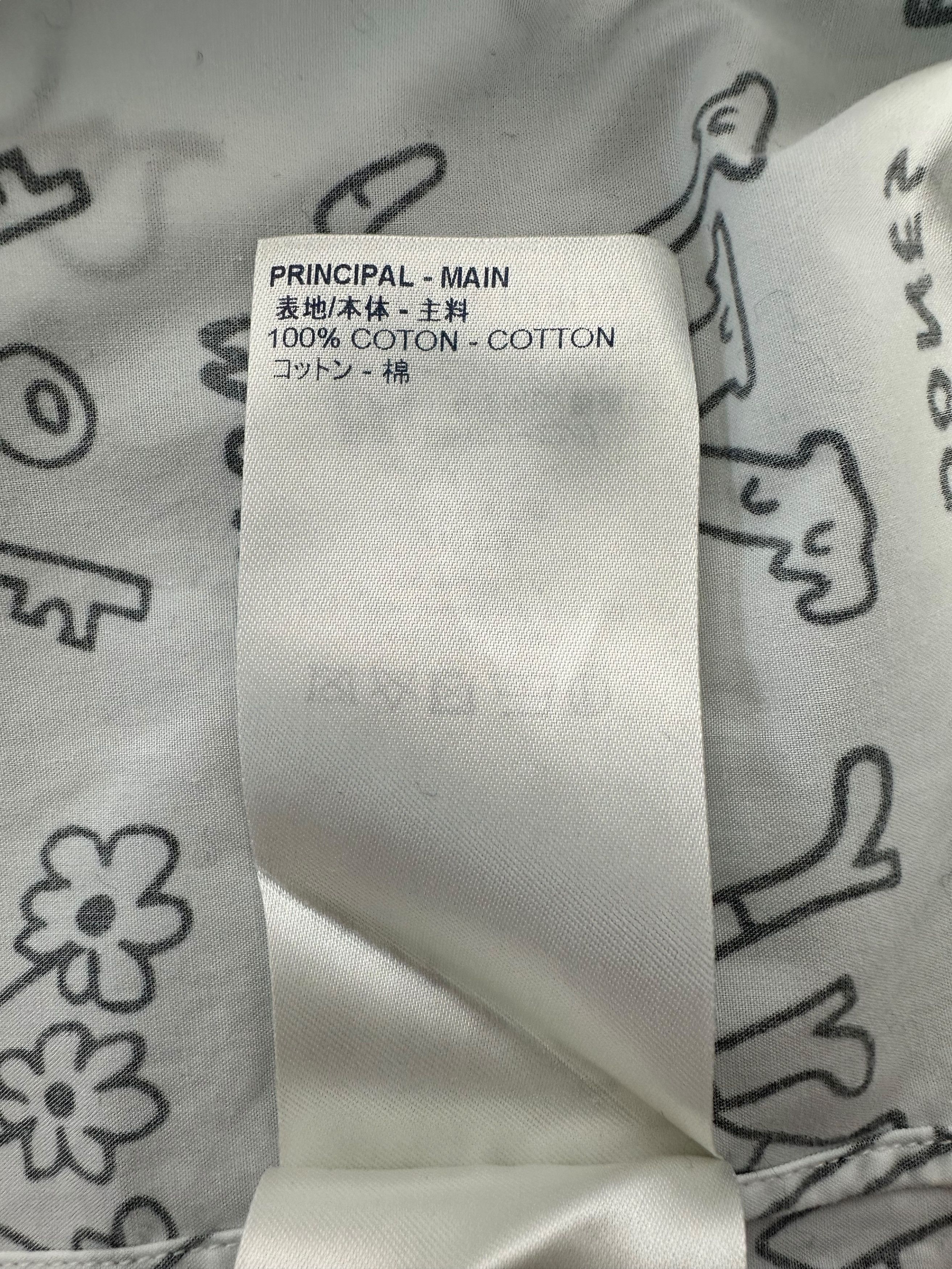 Louis Vuitton Louis Vuitton White & Black Cartoon Button Up Shirt Size US S / EU 44-46 / 1 - 6 Thumbnail