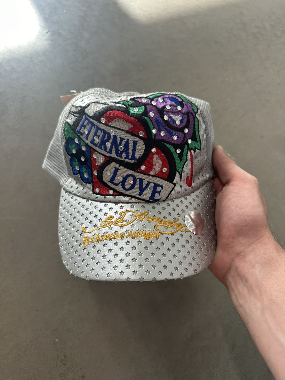 Ed Hardy × Vintage Vintage Ed Hardy Eternal Love 2000s Hat | Grailed