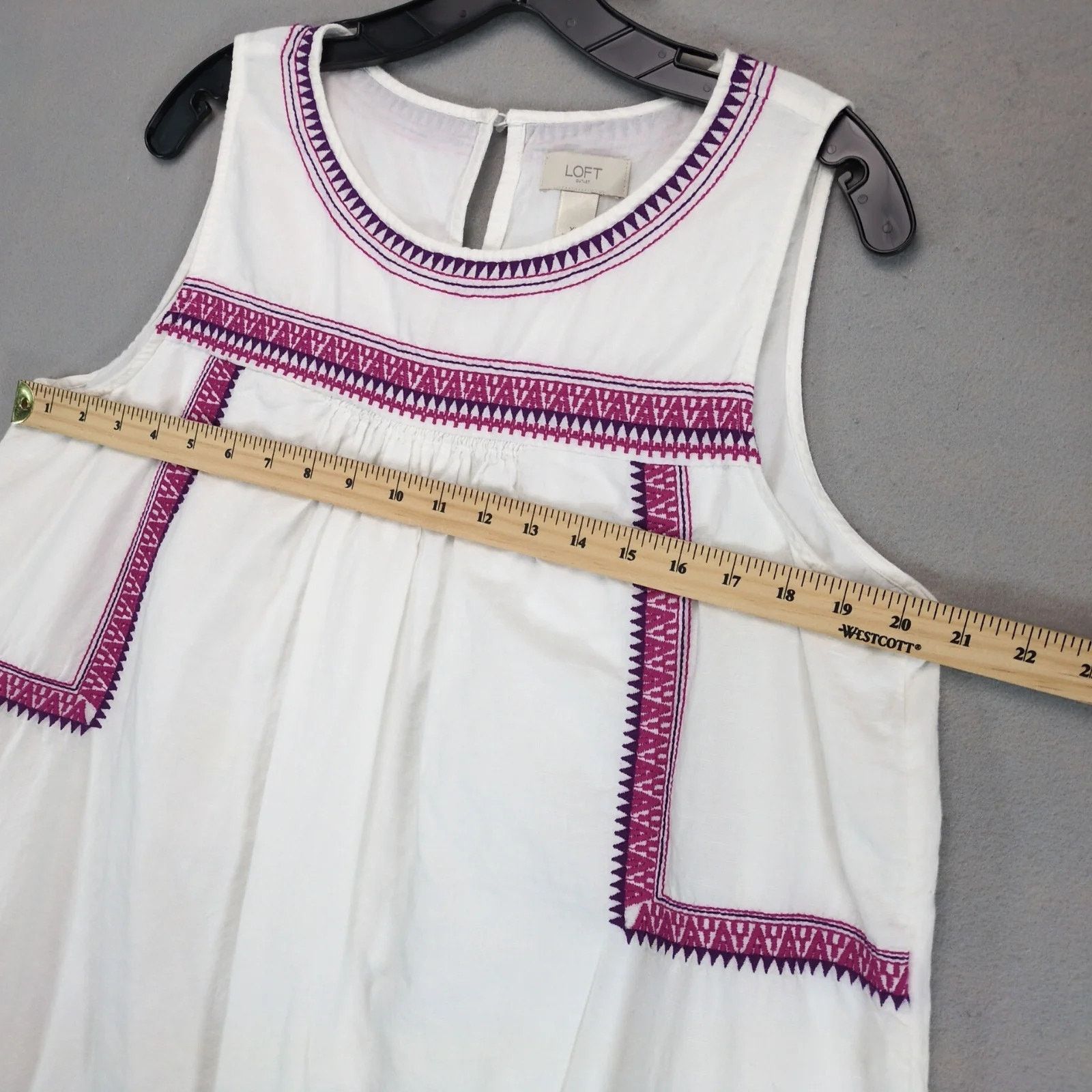 Loft Loft White Linen Blend Sleeveless Shift Dress Sz XL Boho Size XL / US 12-14 / IT 48-50 - 6 Thumbnail