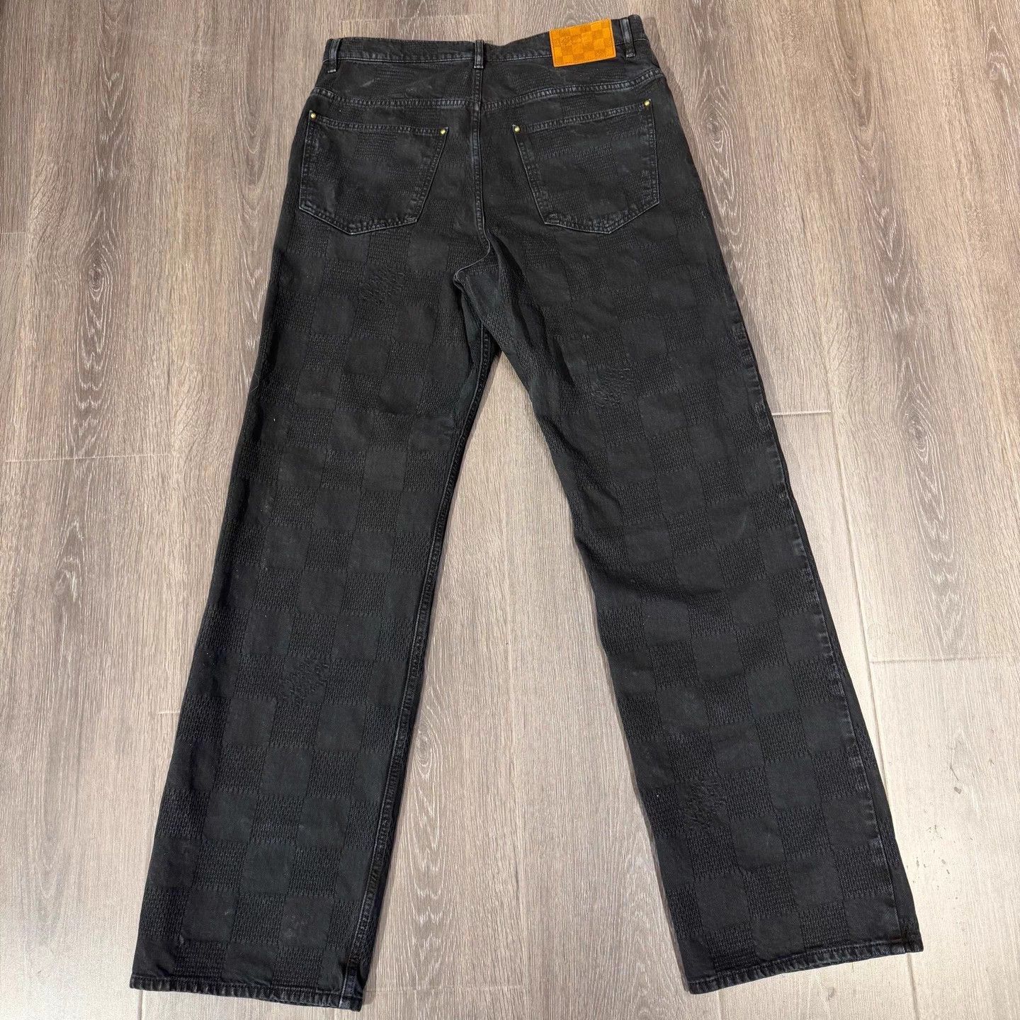 Louis Vuitton LV Black Damier Jacquard Denim 32 Worn Once Size US 32 / EU 48 - 2 Thumbnail