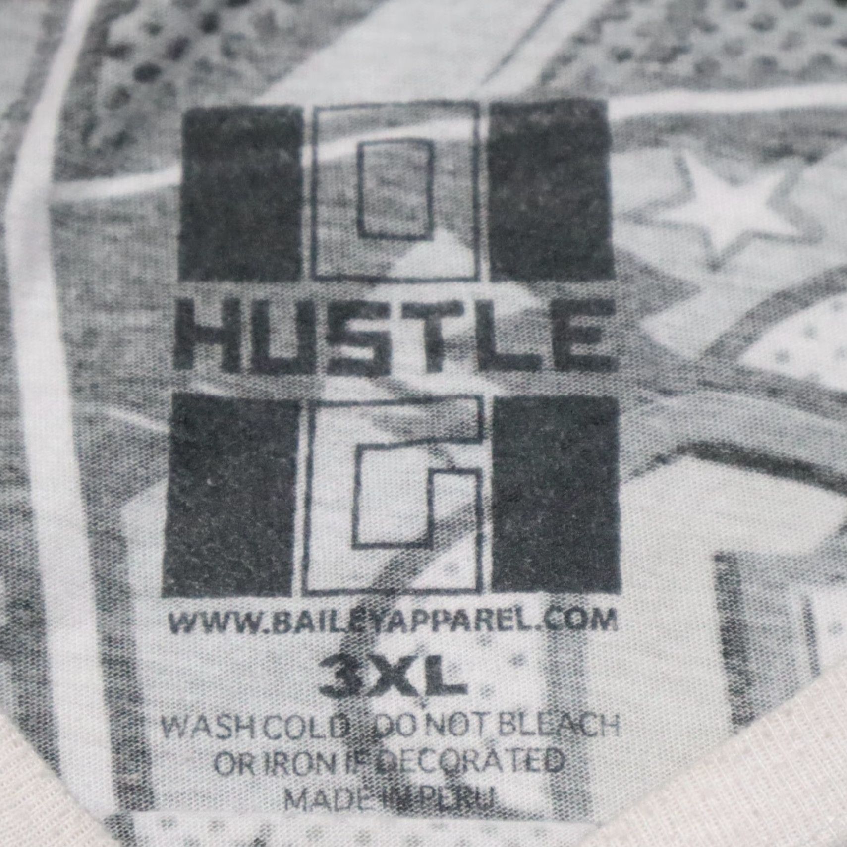 Vintage Hustle Shirt Men 3XL Gray Short Sleeve Tee Dabbing Bear Logo Print Sports Vintage No XXXL Size US 39 - 3 Thumbnail