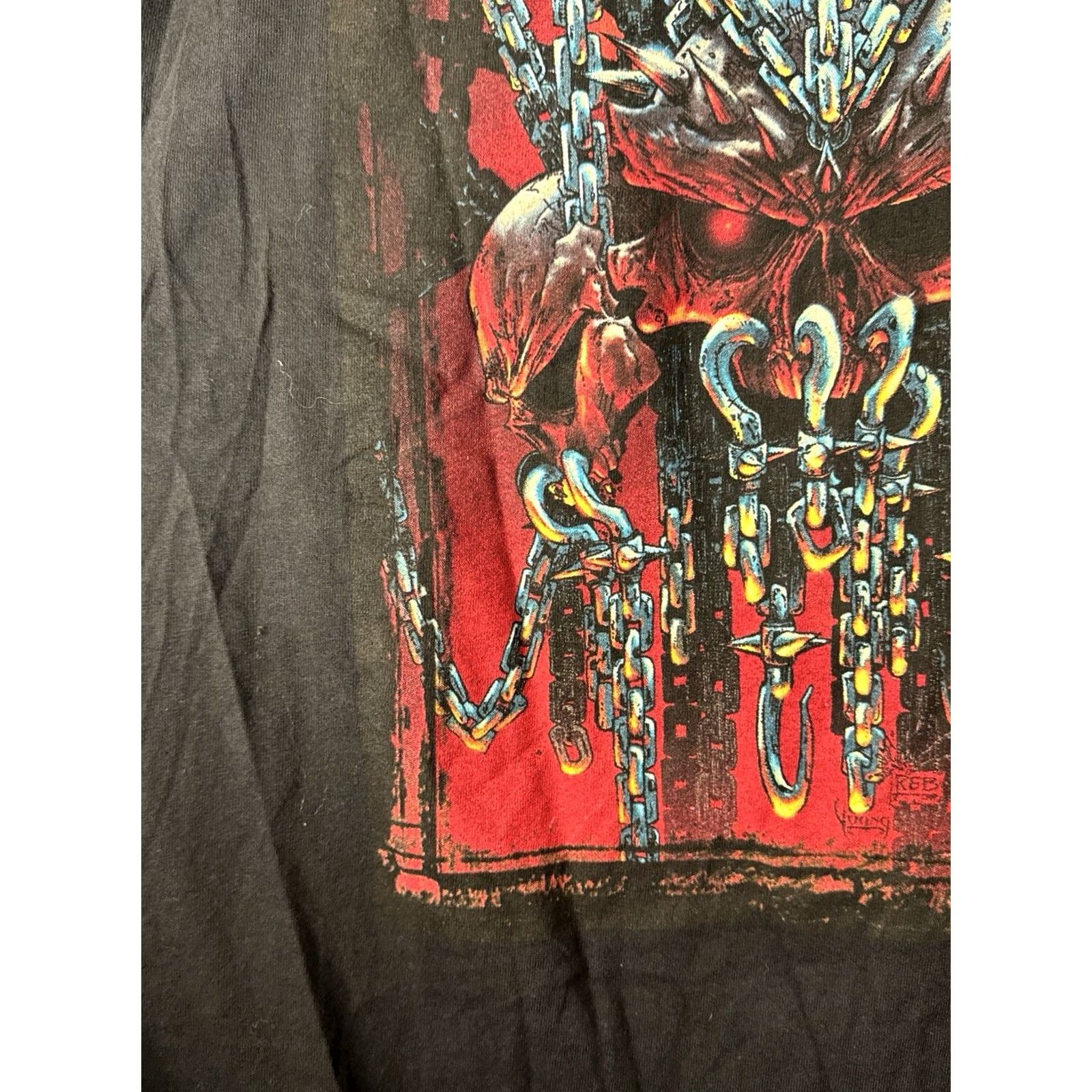 Vintage VINTAGE Megadeth Chaos Comics T Shirt Giant Tag XL 90s Metal Shirt Mens Black Cotton 1998 Double-Sided Size US XL / EU 56 / 4 - 4 Thumbnail