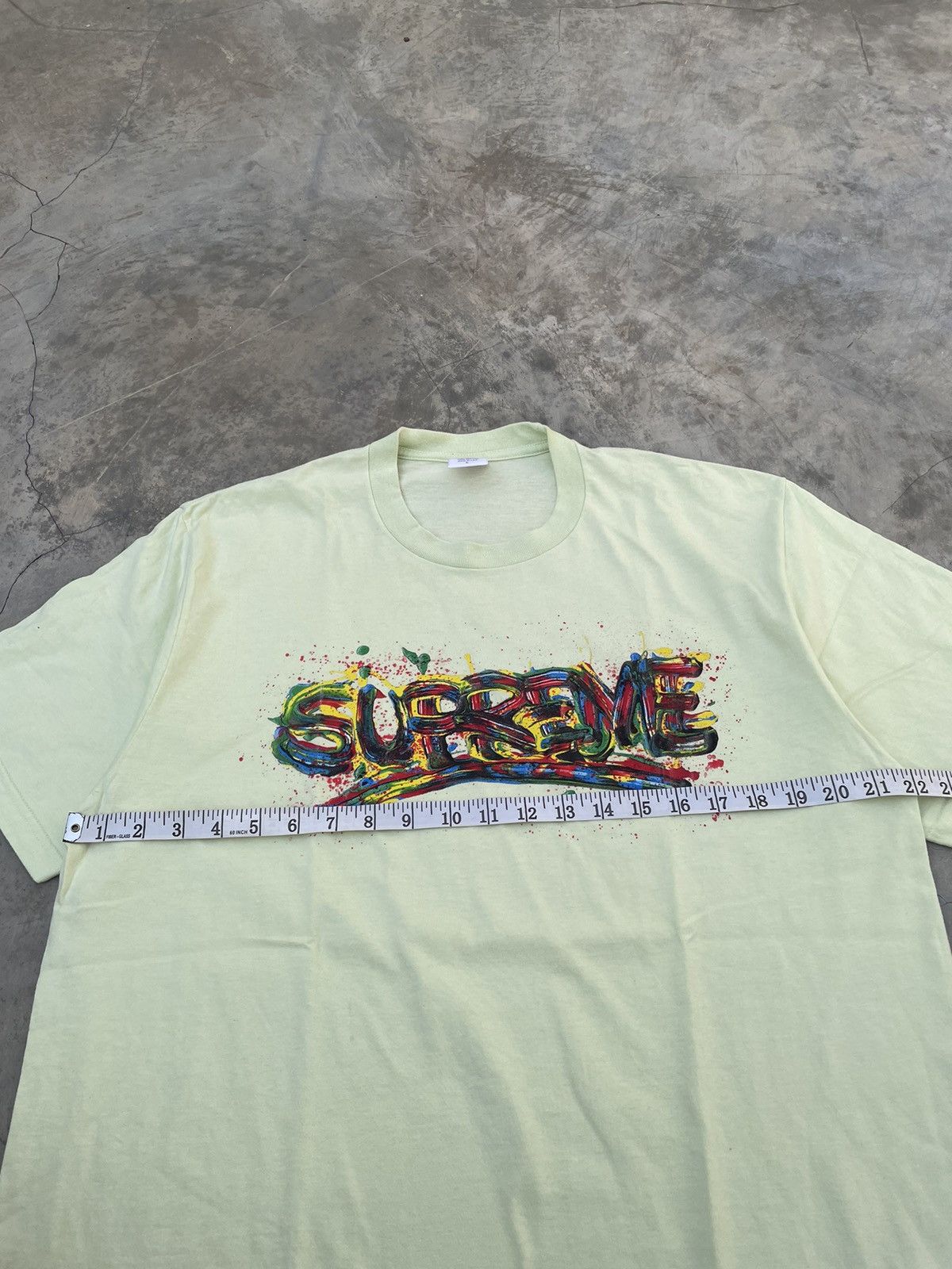 Designer × Supreme SS20 SUPREME Paint Logo Tee - Mint Green Size US L / EU 52-54 / 3 - 7 Thumbnail