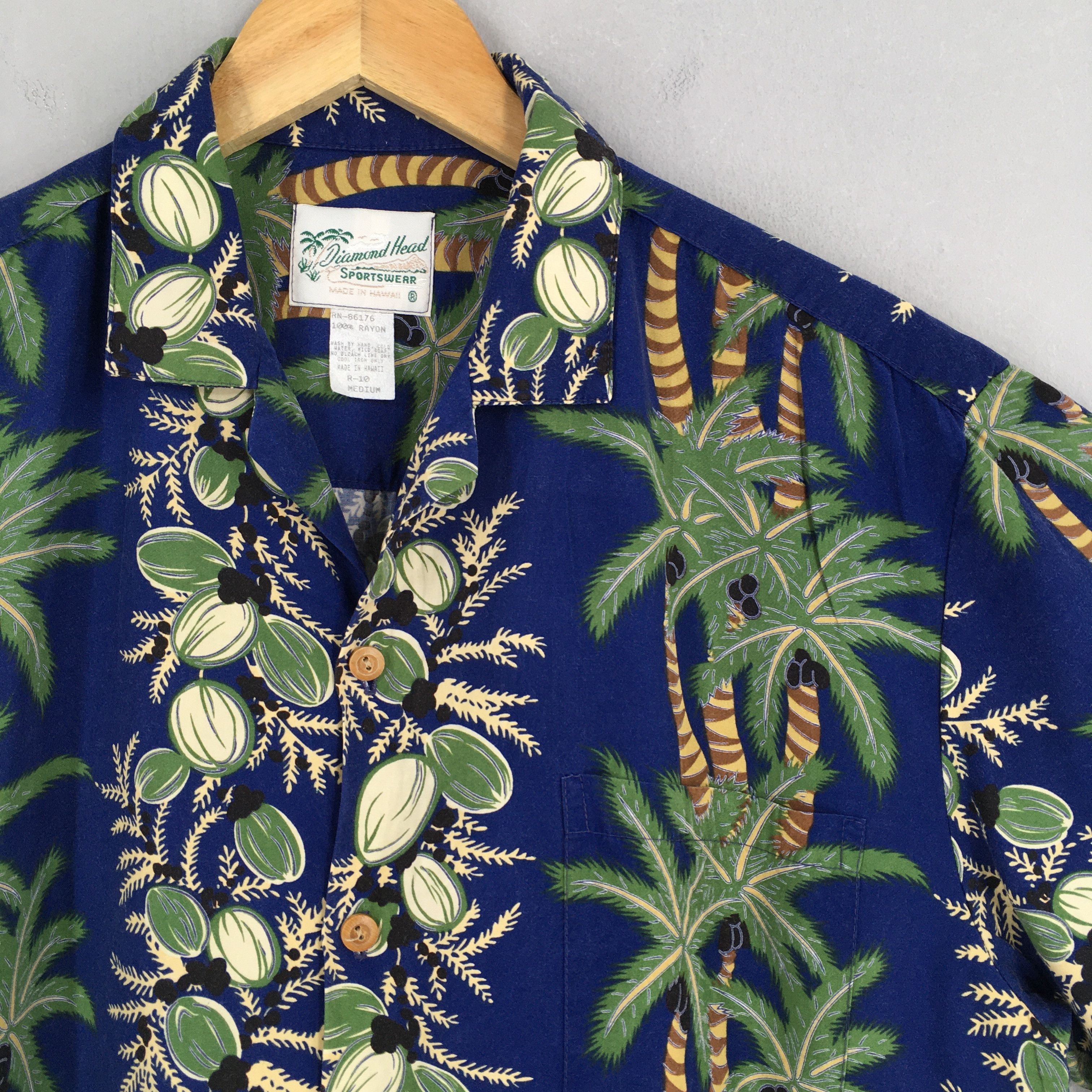 Diamond Head 1960s Diamond Head Sportswear Surfing Beach Rayon Shirt M Size US M / EU 48-50 / 2 - 2 Thumbnail