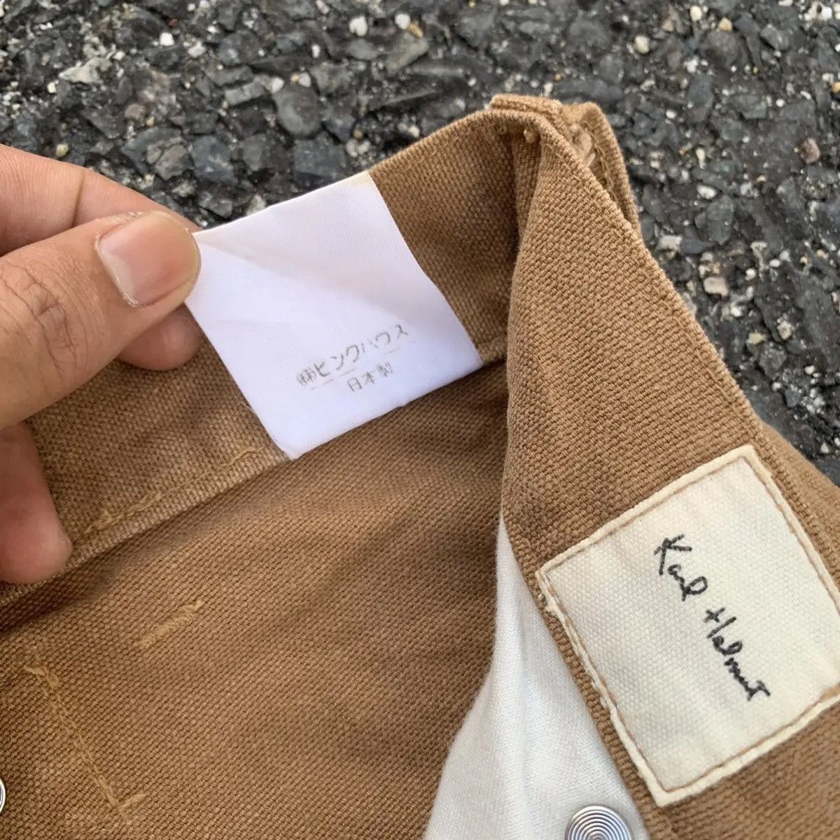 Japanese Brand × Karl Helmut Vintage KarlHelmut Duck Canvas Cinch Back Heavy Cotton Pants Size US 28 / EU 44 - 7 Thumbnail