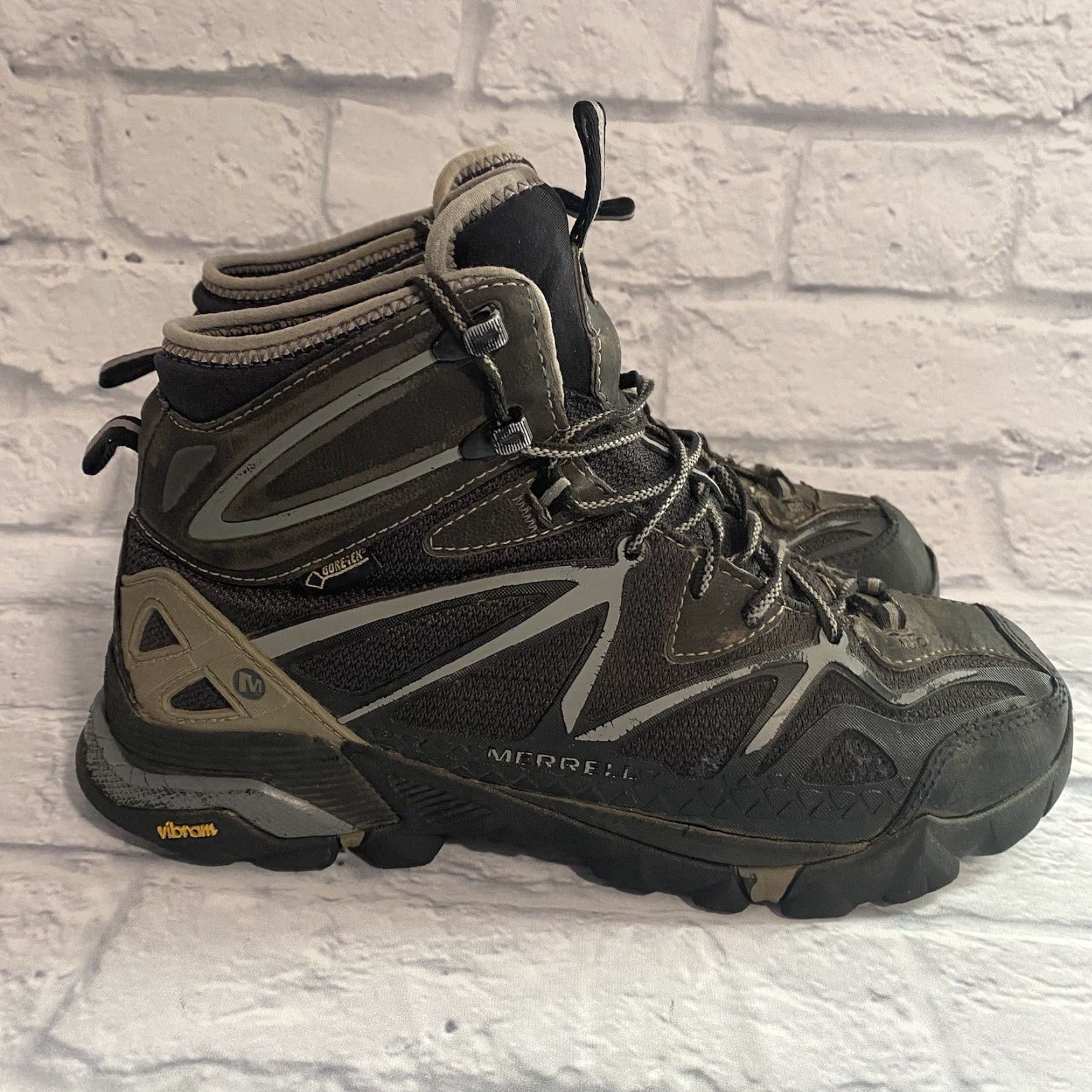 Merrell Merrell J65021 Tahr Mid Waterproof Black/Wild Dove Mens Size 8 Hiking Boots Size US 8 / EU 41 - 5 Thumbnail