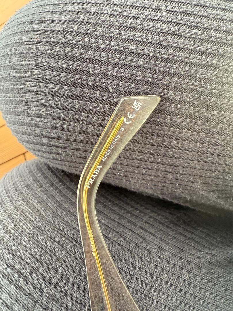 Prada Prada Rectangle Sunglasses Transparent Grey Size ONE SIZE - 8 Thumbnail