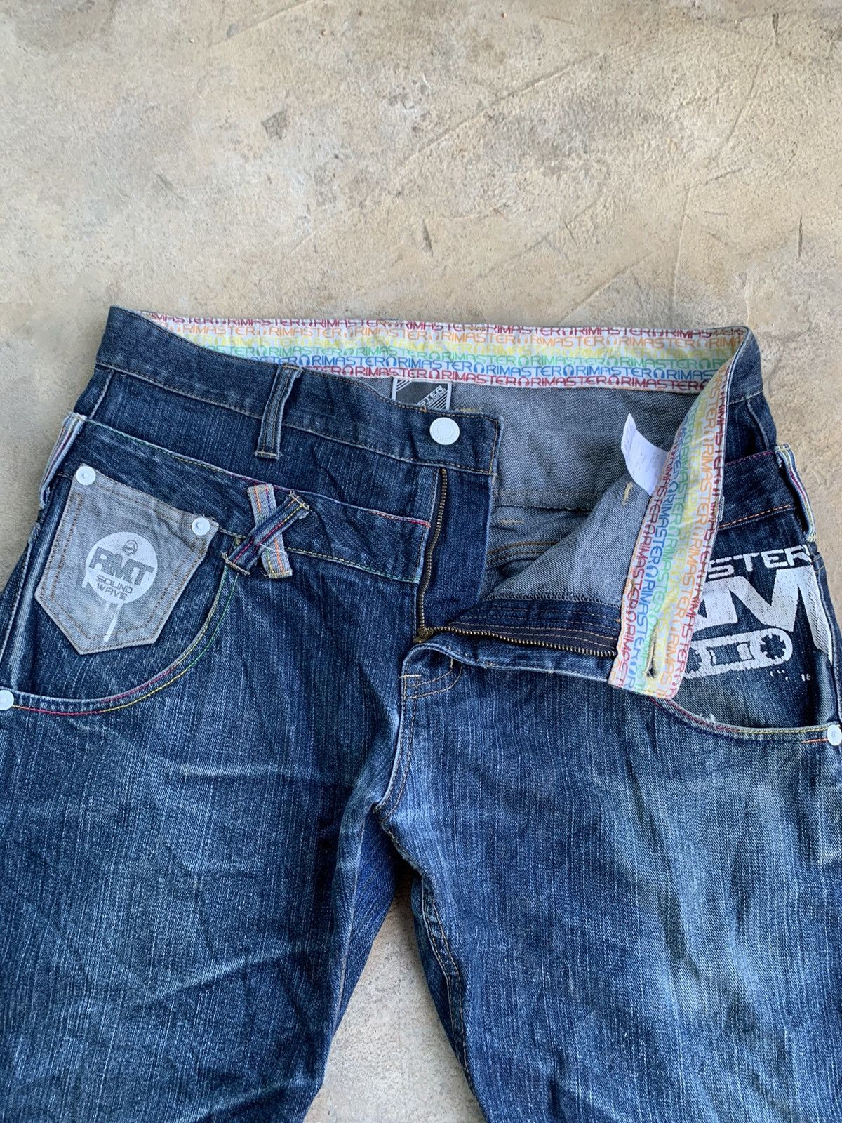 If Six Was Nine × Japanese Brand × Le Grande Bleu (L.G.B.) Rimaster Double Waist Distressed Denim Jeans Size US 34 / EU 50 - 9 Thumbnail