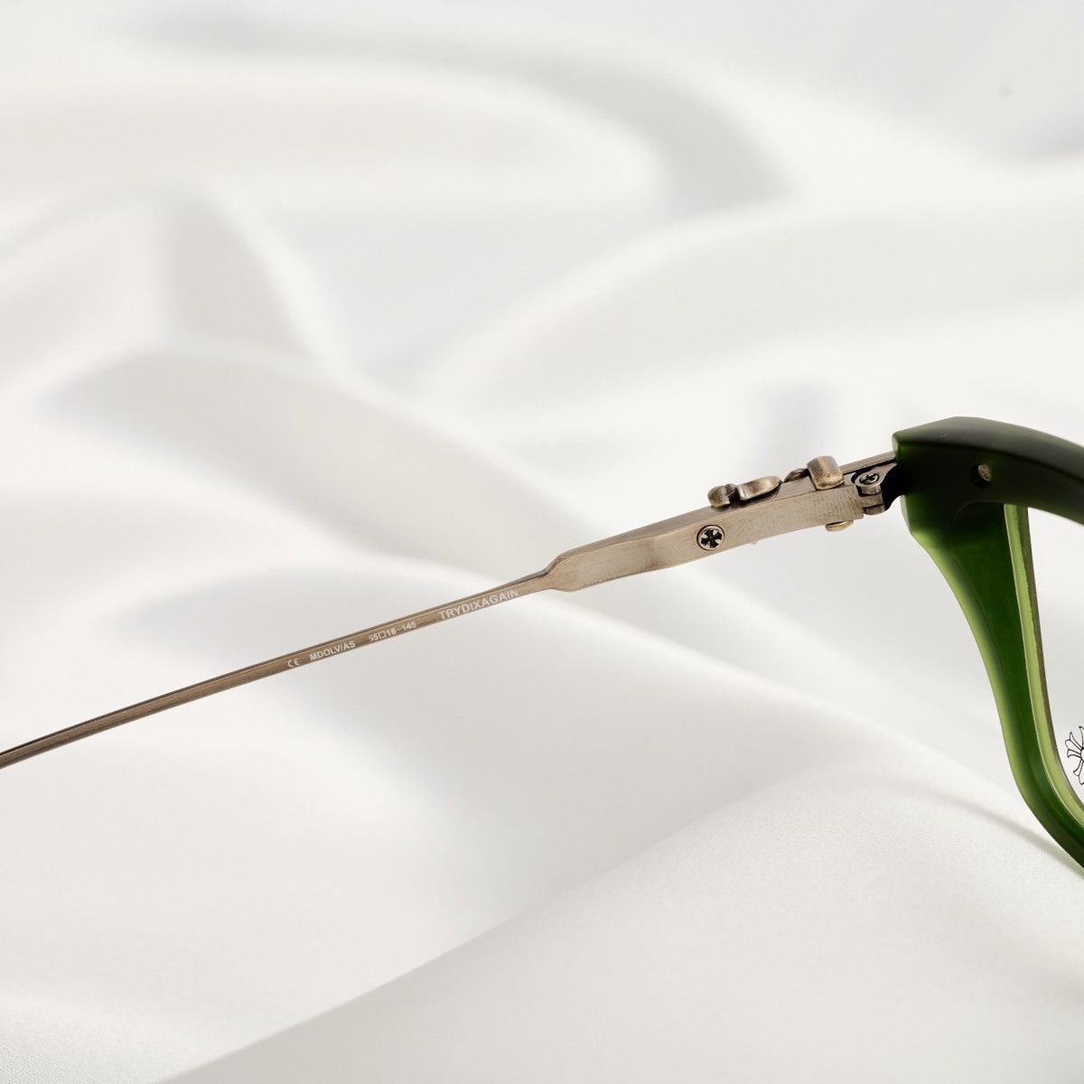 Chrome Hearts CHROME HEARTS TRYDIXAGAIN MATTE DARK OLIVE /ANTIQUE SILVER GLASSES Size ONE SIZE - 5 Thumbnail