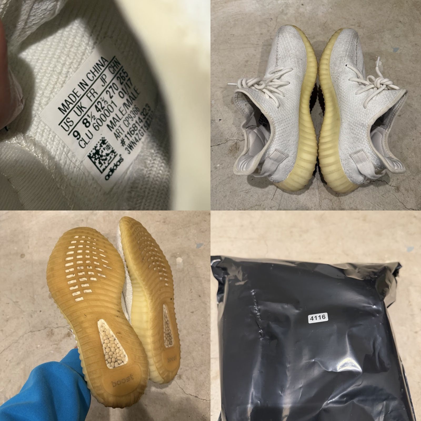 Adidas adidas Yeezy Boost 350 V2 Cream White Triple White - Size 9 - Men Sneaker / Running & Jogging / Primeknit / Low Top / Pre-owned Good Size ONE SIZE - 8 Thumbnail