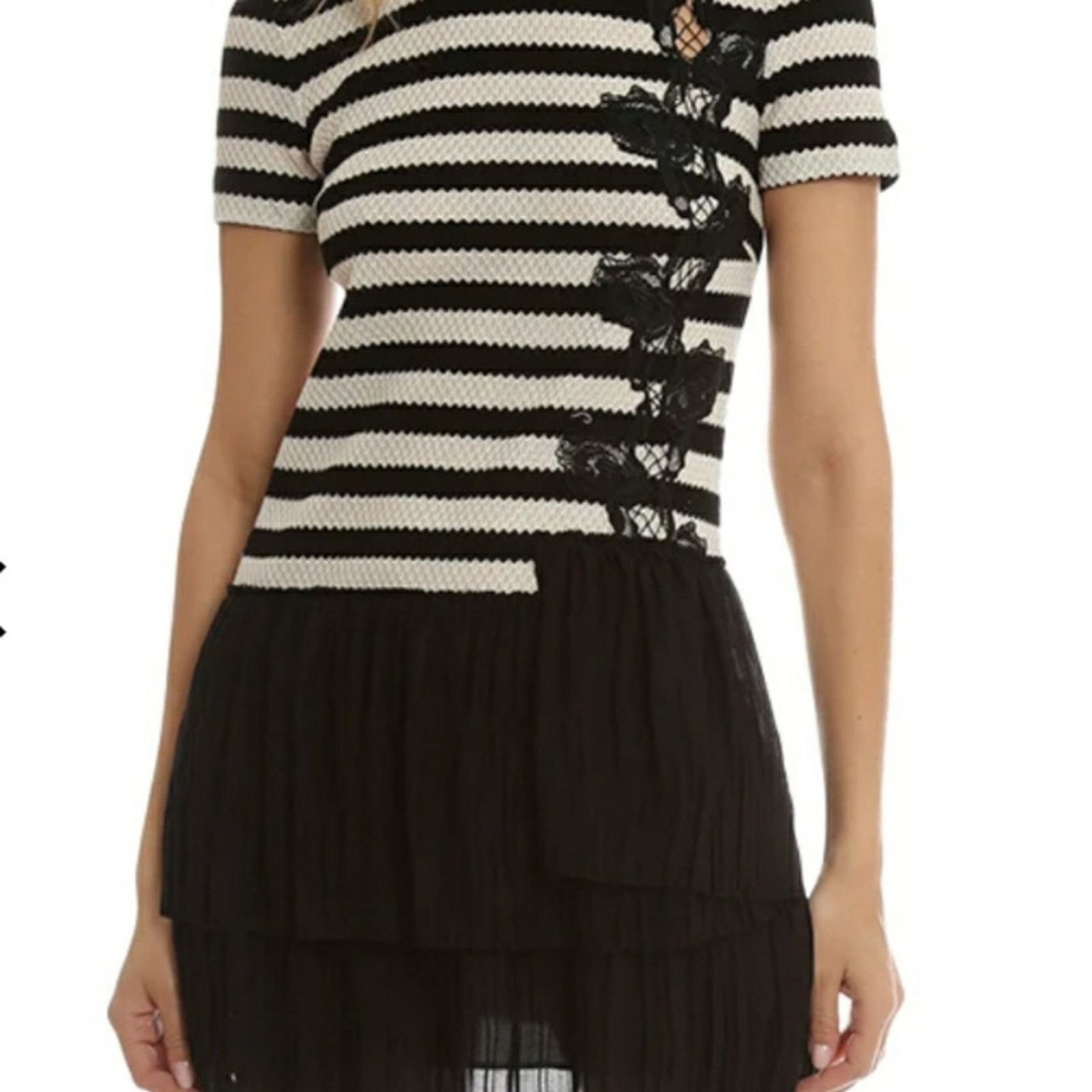 THAKOON EUC Thakoon black and white cotton/silk midi dress. SZ 0 Size XS / US 0-2 / IT 36-38 - 2 Thumbnail
