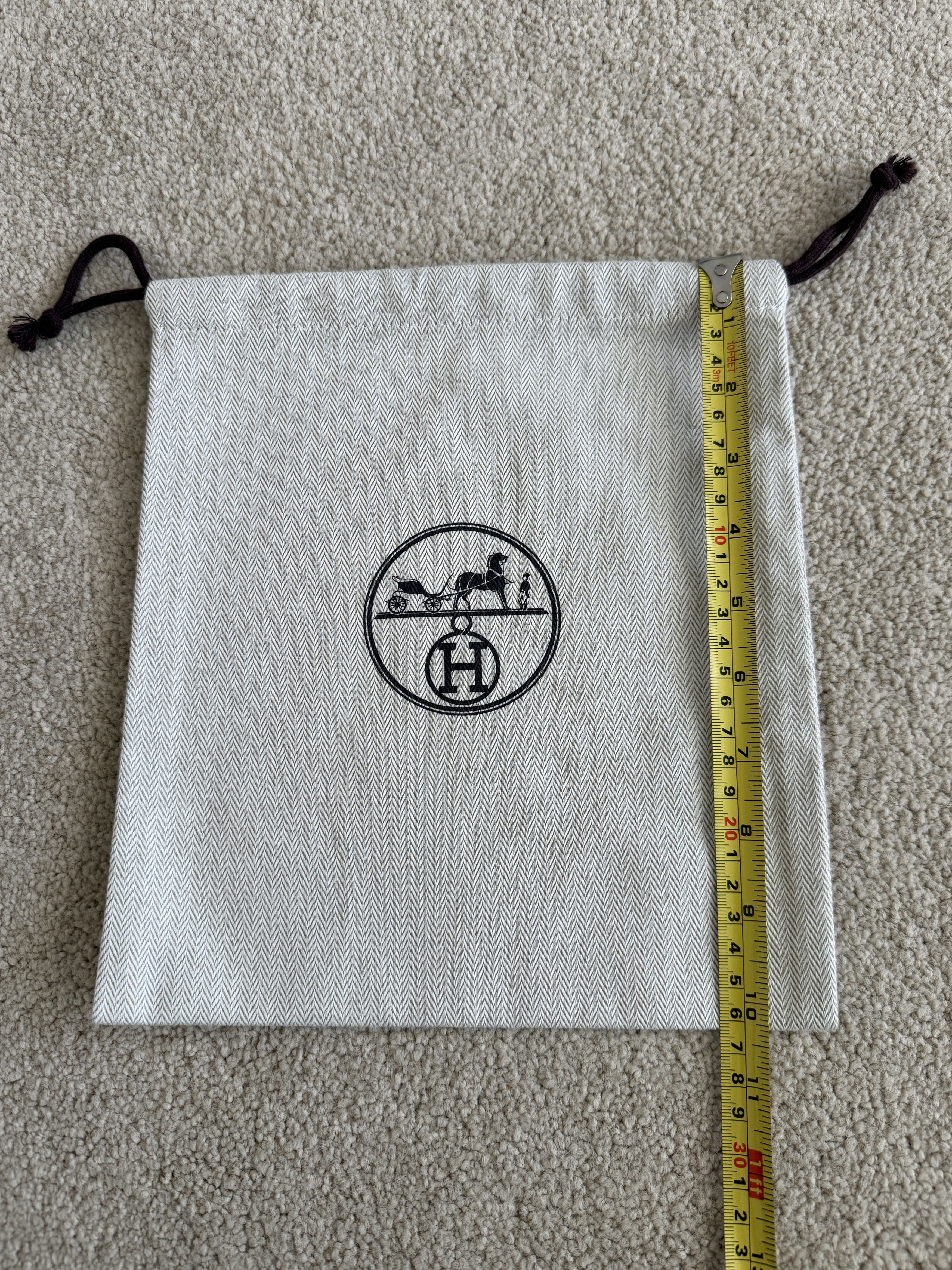 Hermes Authentic Hermes Herringbone Tweed Small Drawstring Dustbag Size ONE SIZE - 3 Thumbnail