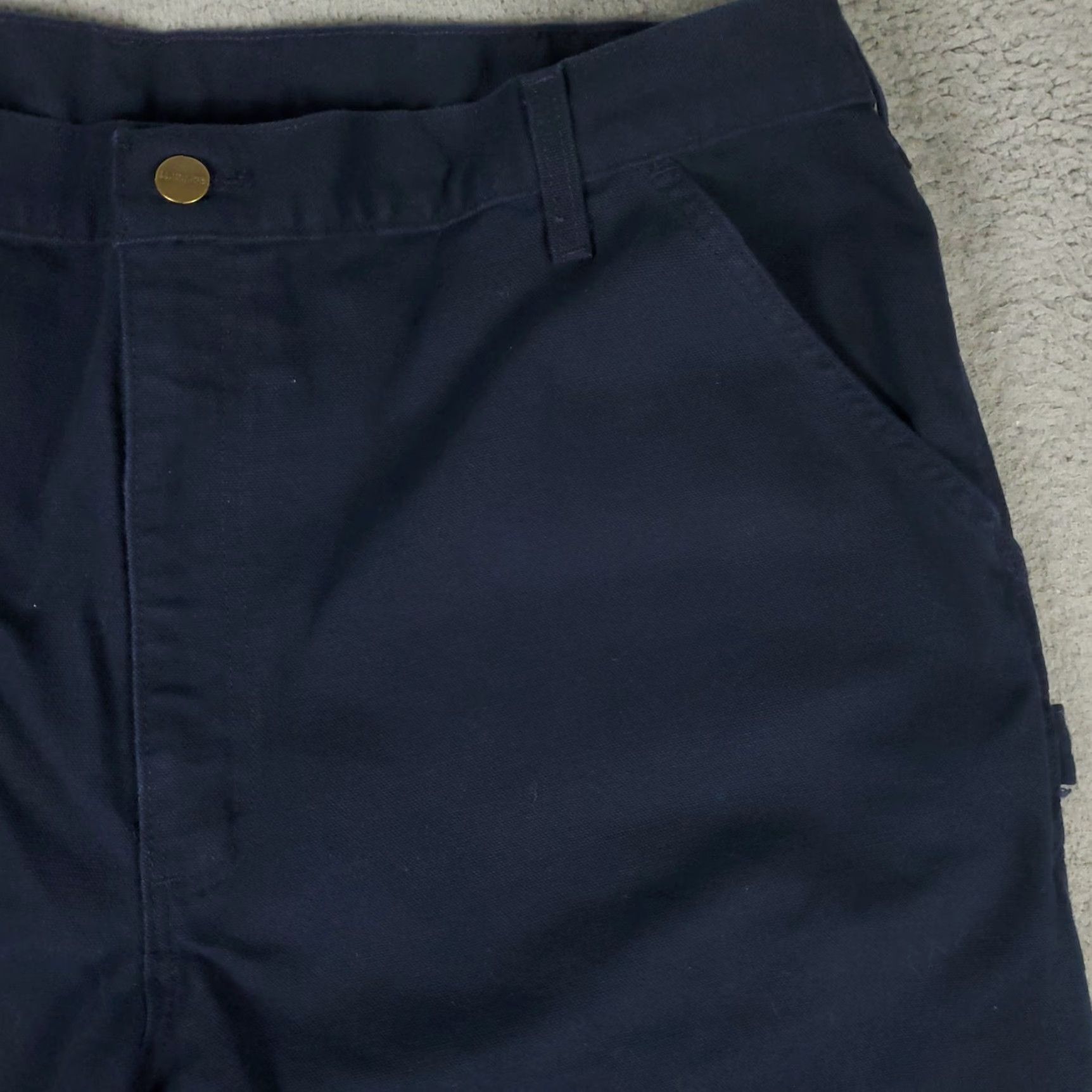 Carhartt Carhartt Pants Mens 42x32 Navy Blue Work Carpenter Utility Dungaree Fit Size US 42 / EU 58 - 3 Thumbnail
