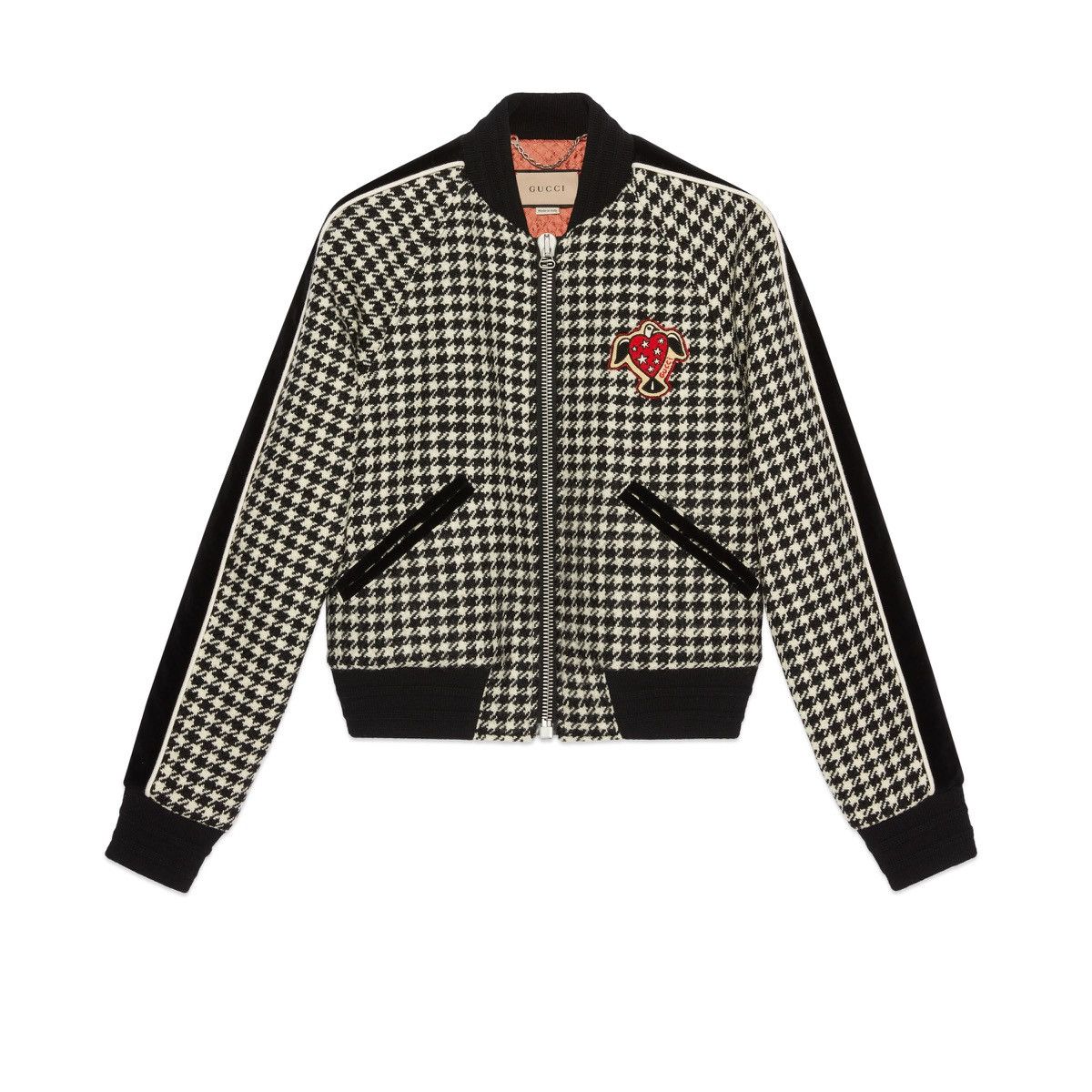 Gucci Harry Styles HA HA HA Houndstooth Dove Heart Bomber Jacket Size US M / EU 48-50 / 2 - 8 Thumbnail