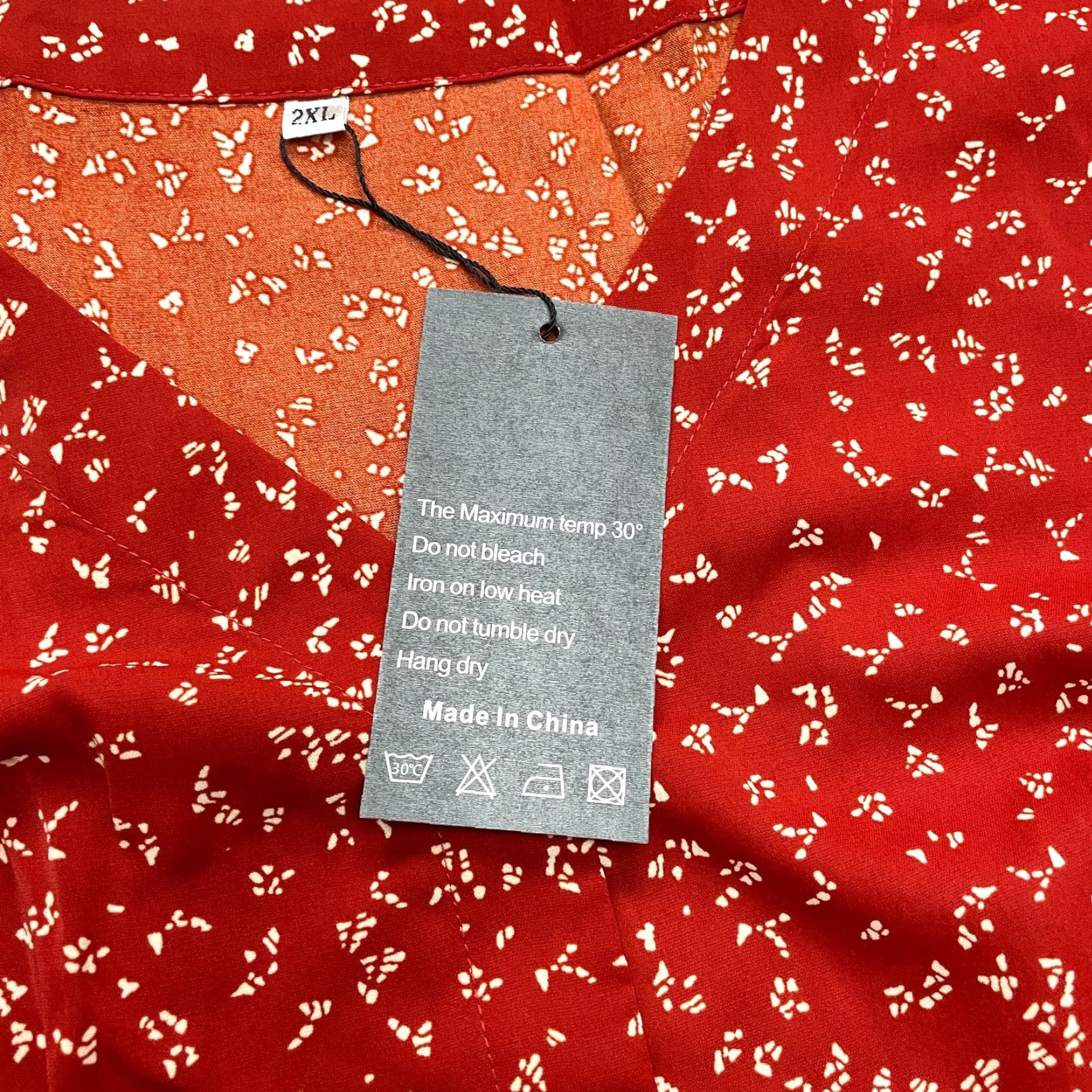 Vintage VINTAGE Tasamo Blouse Top Womens 2XL Orange Floral Button Up Long Sleeve Shirt New NWT Size XXL / US 16-18 / IT 52-54 - 6 Thumbnail