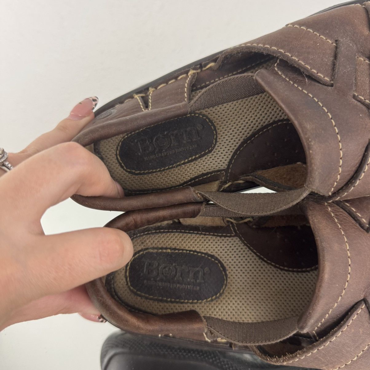 Born BORN 90s Womens Brown Leather Open Toe Fisherman Sandals Size US 6 / IT 36 - 9 Thumbnail