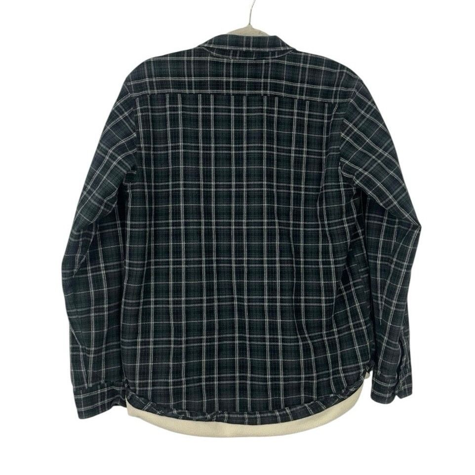 Ezekiel Ezekiel Mens Grey Plaid Fleece Lined Button Down Jacket Size US M / EU 48-50 / 2 - 4 Thumbnail