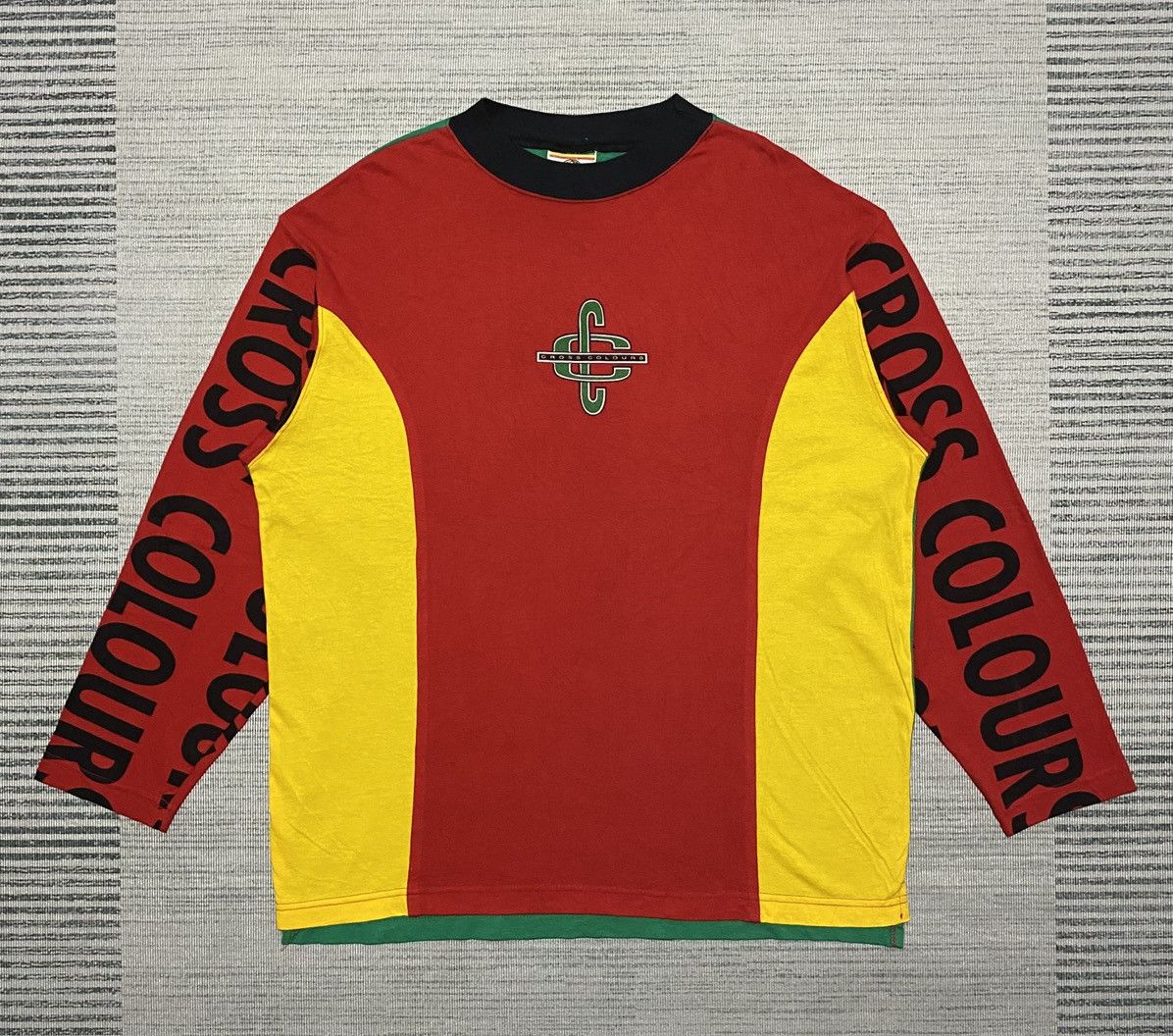 Cross Colours Vintage Cross Colours Three Tone Collor Long Sleeve T-Shirt Size US XL / EU 56 / 4 - 1 Thumbnail