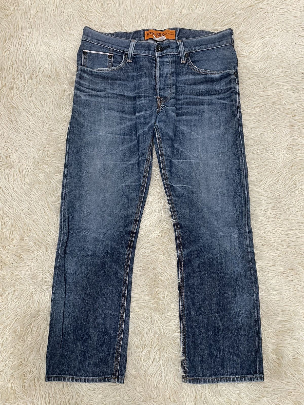 Edwin Distressed Edwin Buckle Back Selvedge Denim Jeans Size US 34 / EU 50 - 2 Thumbnail
