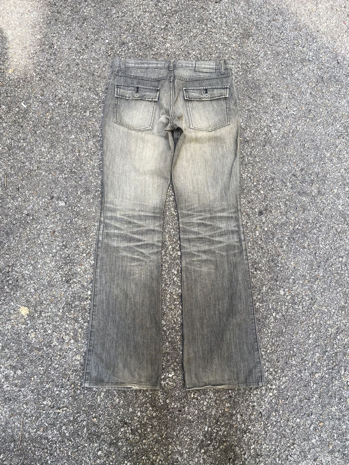 ABAHOUSE Flare Jeans Abahouse Japan Boot Cut Denim Faded Black Size US 30 / EU 46 - 12 Thumbnail