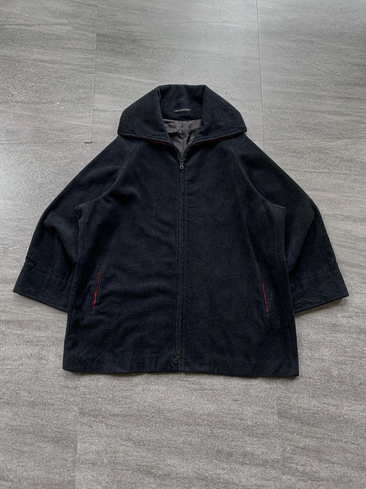Yohji Yamamoto FREE TAX! Cashmere Blend Wide Collar Coat Size US L / EU 52-54 / 3 - 2 Thumbnail