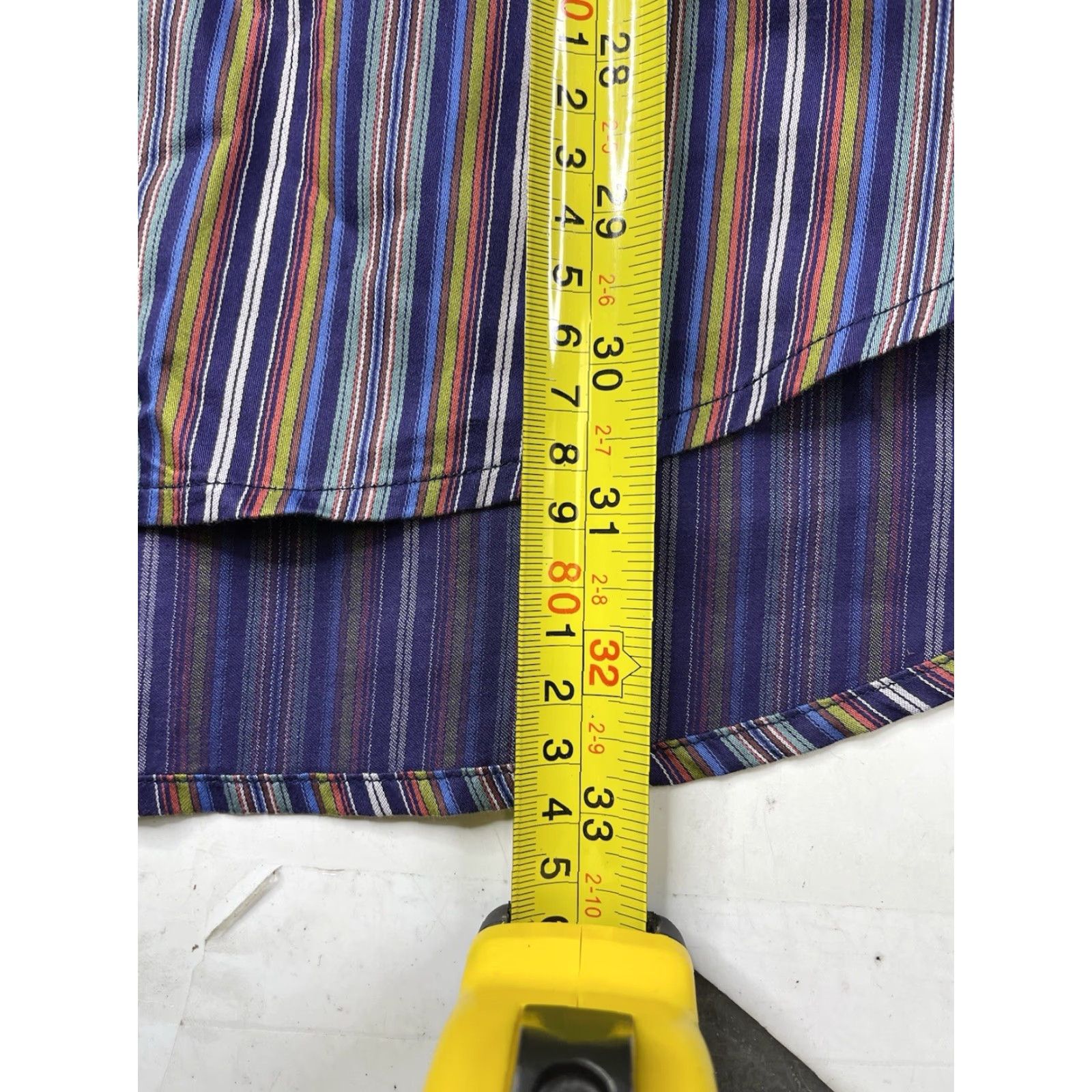 Robert Graham Robert Graham Shirt Men XL Multicolor Stripe Long Sleeve Button-Down Collared Flip Cuff Button Up Golf Size US XL / EU 56 / 4 - 6 Thumbnail