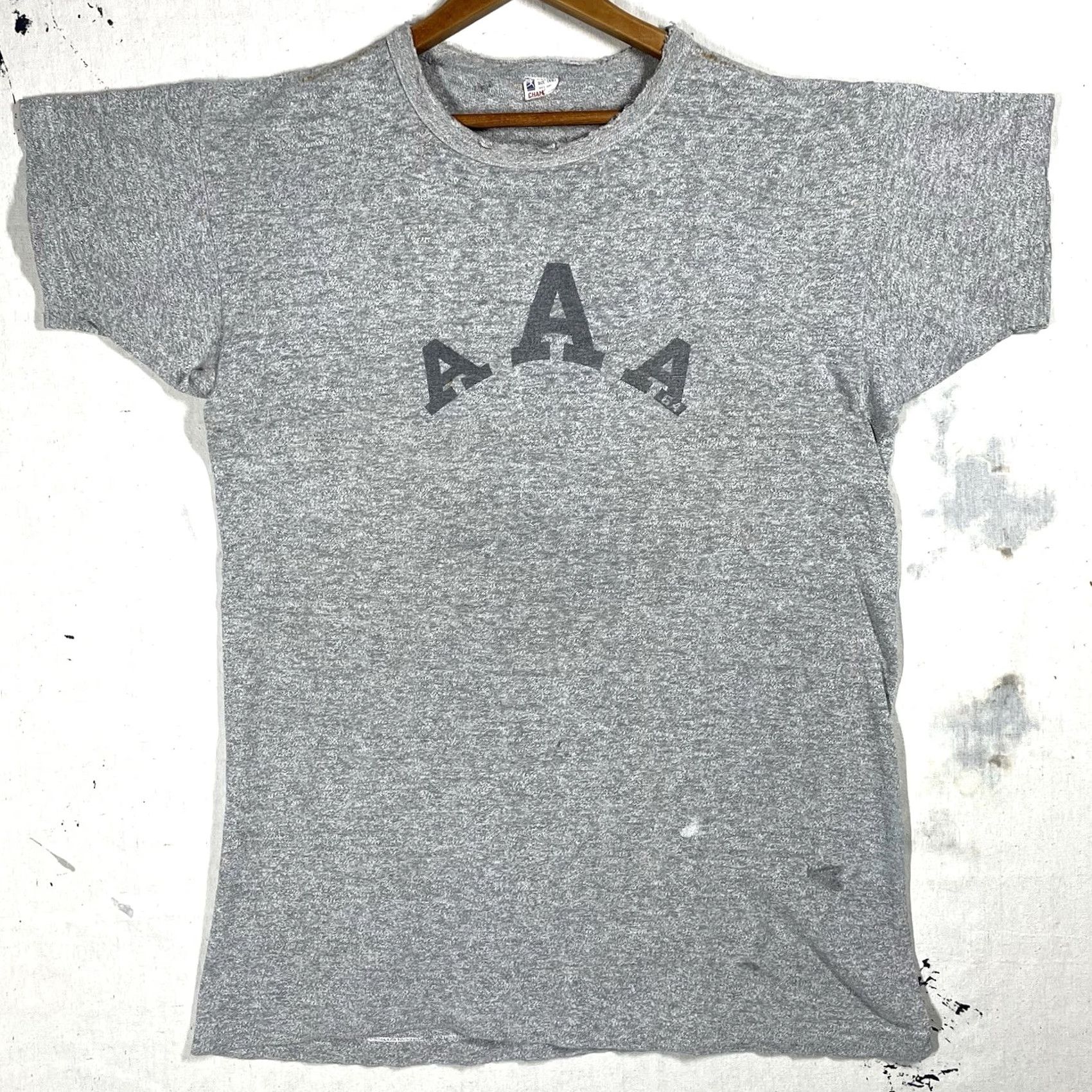 Champion VINTAGE Champion USMA Army Athletic Association T Shirt XL Gray 1960s Unisex Graphic Tee Size US XL / EU 56 / 4 - 2 Thumbnail