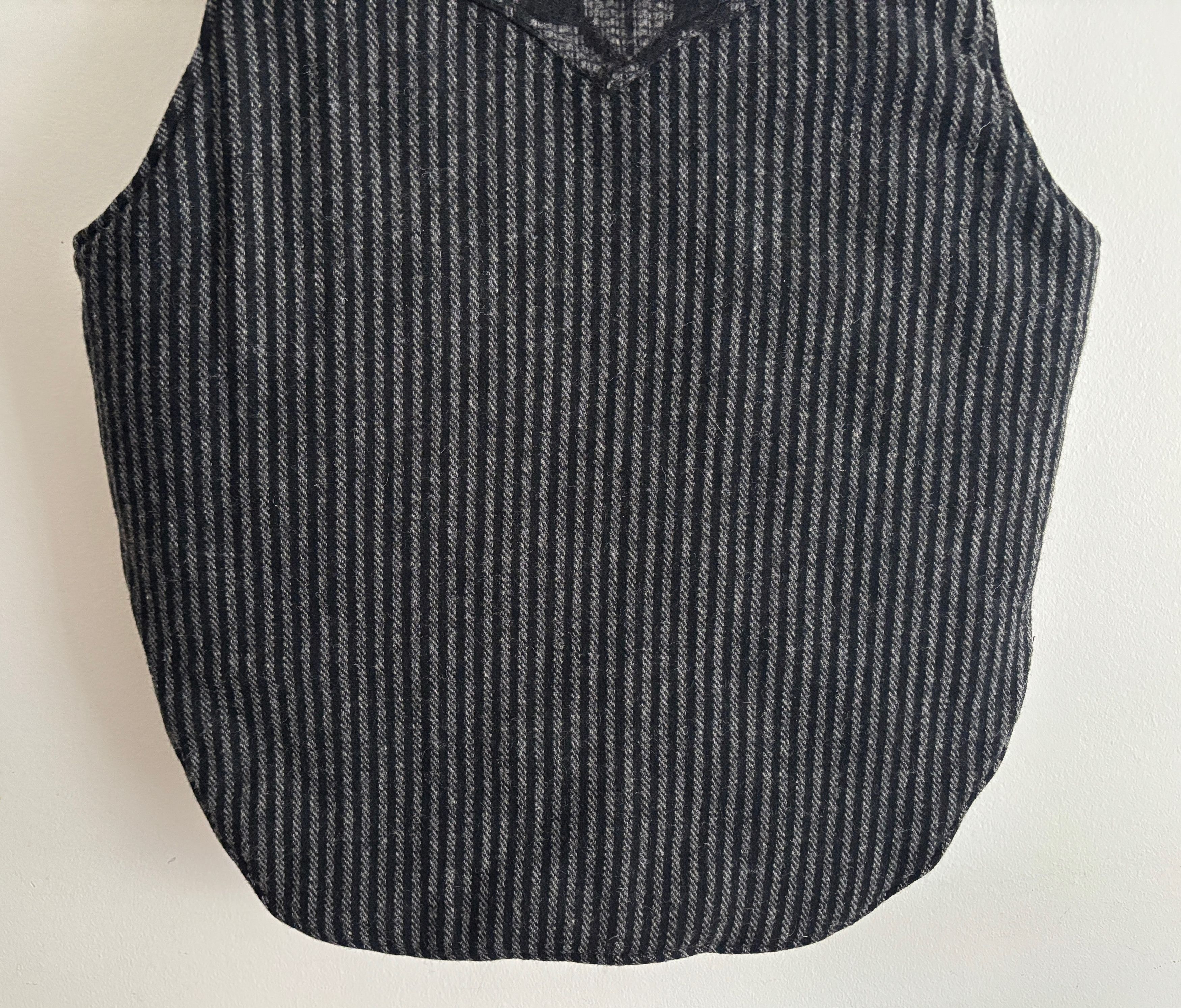 Monitaly $435 Black Grey Patchwork Wool Nylon Quilted Vest - 42 / L Size US L / EU 52-54 / 3 - 12 Thumbnail