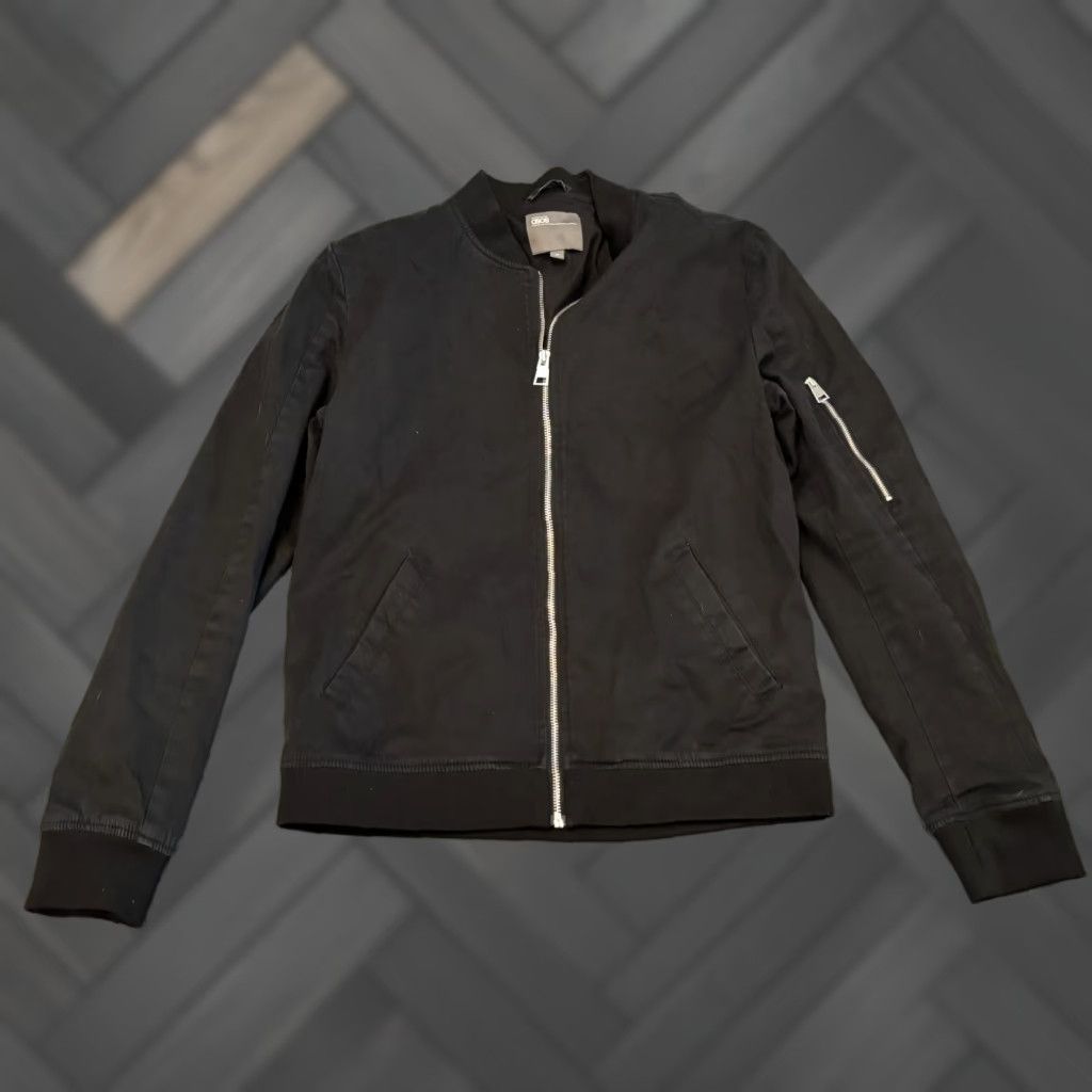 Asos ASOS Oversized Bomber Jacket Womens Medium Black Full Zip Casual Size M / US 6-8 / IT 42-44 - 1 Thumbnail