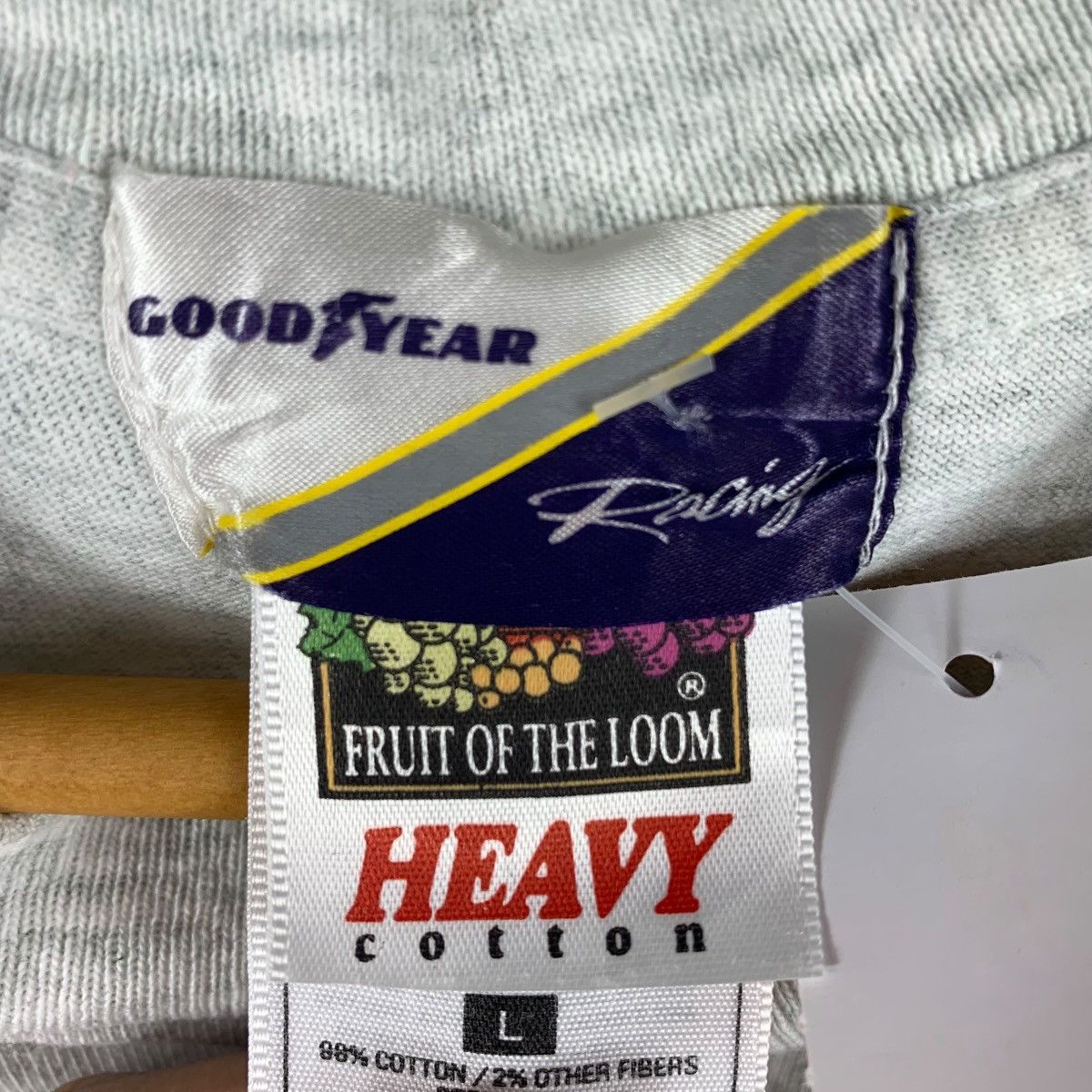 Japanese Brand Vintage GOODYEAR 1 in racing grey tee Size US L / EU 52-54 / 3 - 9 Thumbnail