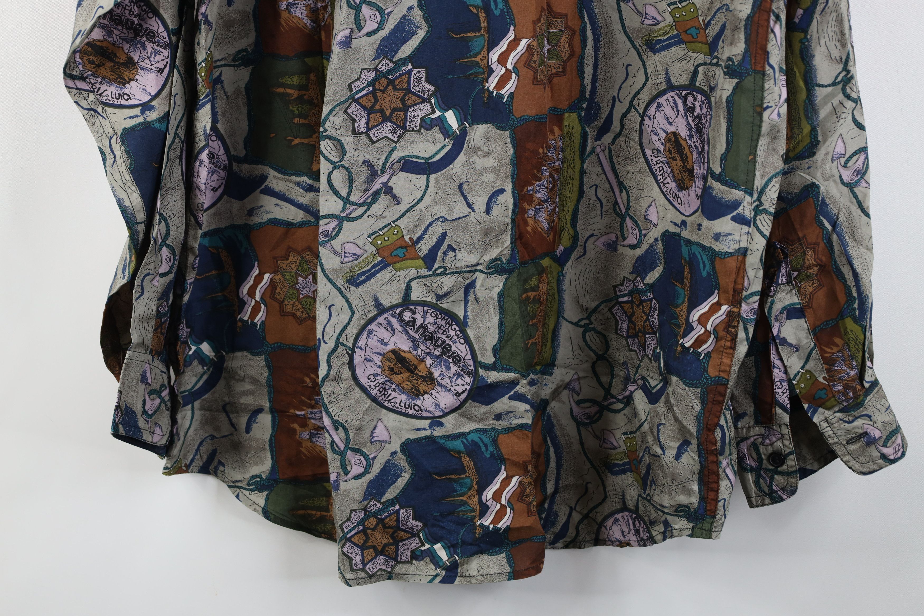 Vintage Vintage 90s Streetwear Boat Silk Collared Button Shirt Size US M / EU 48-50 / 2 - 11 Thumbnail