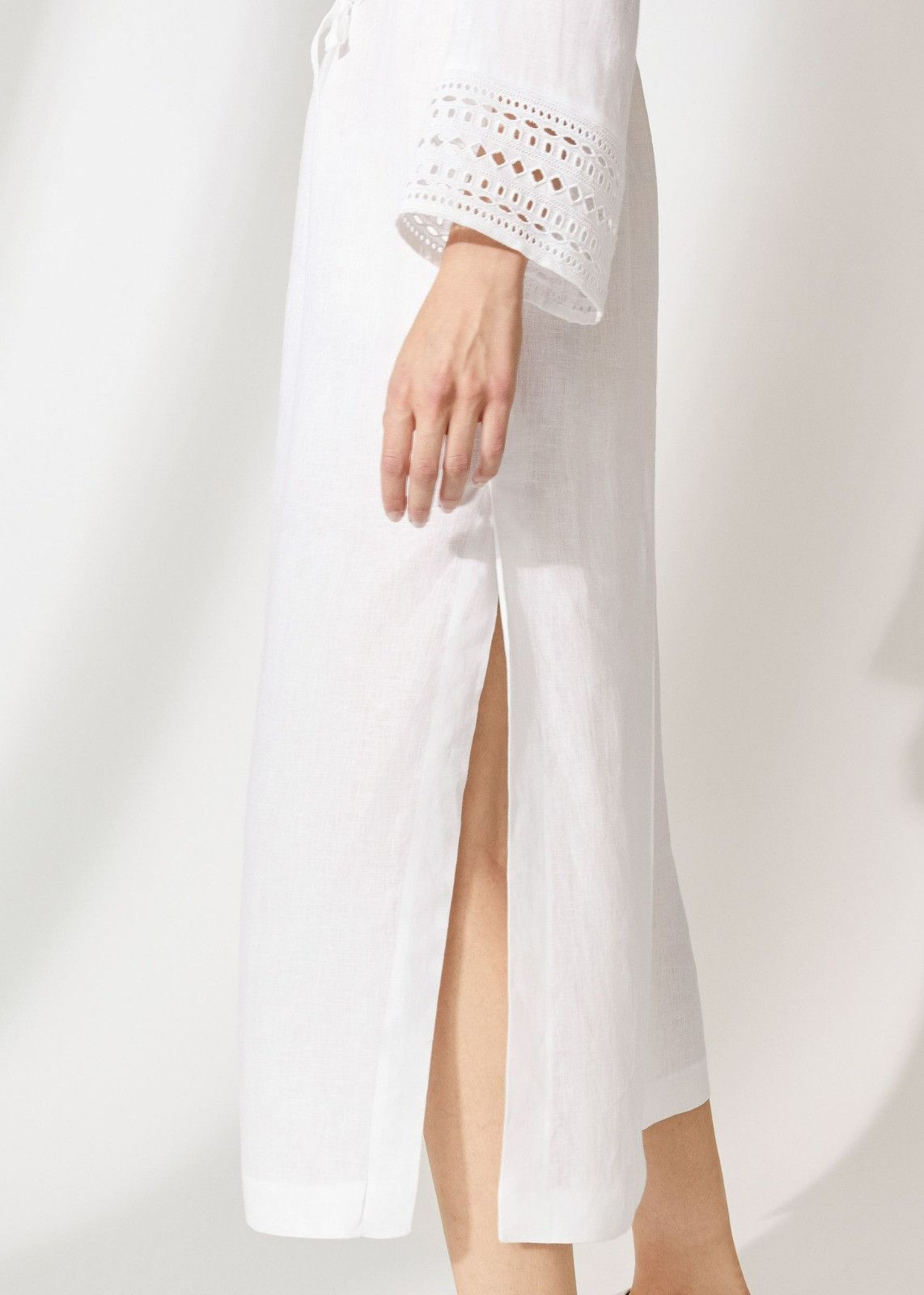 Loro Piana o1srvl11e0424 Dress in White Size M / US 6-8 / IT 42-44 - 5 Thumbnail