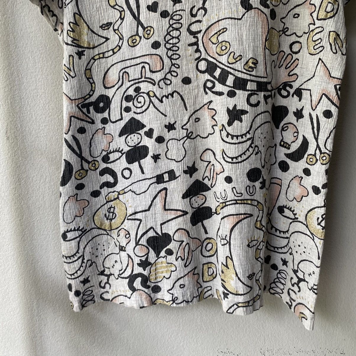 Tsumori Chisato TSUMORI CHISATO Playful Doodle Print Button-Up Shirt Size XS / US 0-2 / IT 36-38 - 9 Thumbnail
