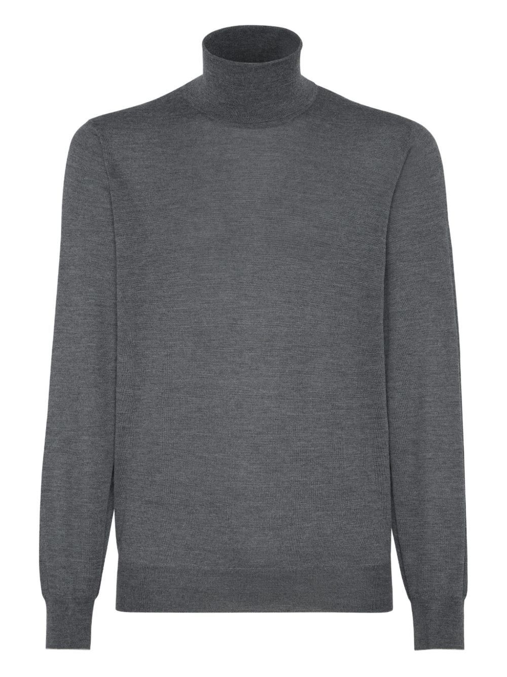 Brunello Cucinelli CASHMERE BLEND TURTLE-NECK SWEATER Size US XL / EU 56 / 4 - 1 Thumbnail