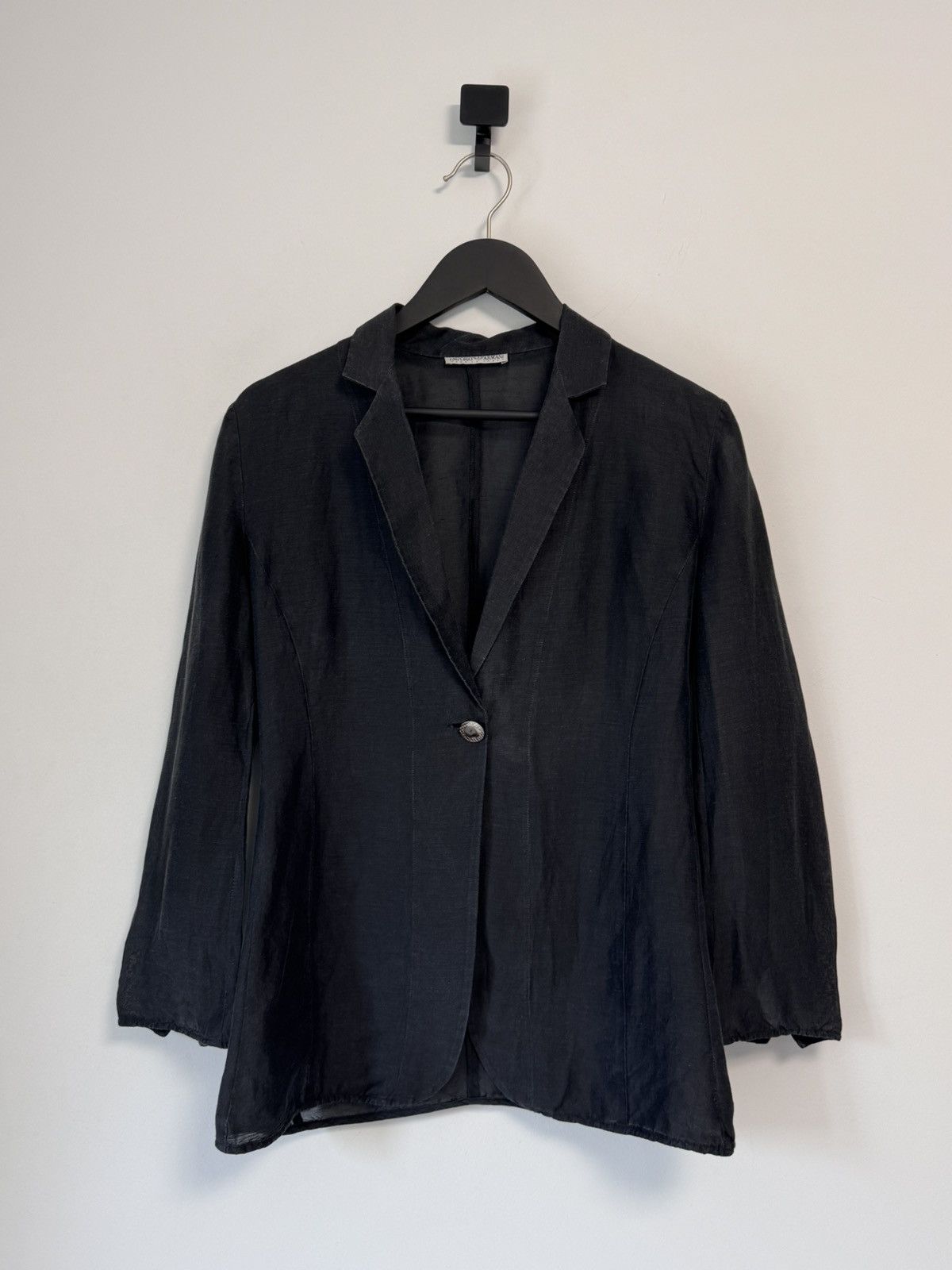 Emporio Armani Emporio Armani Vintage Blazer Jacket 90’s black Size L / US 10 / IT 46 - 1 Thumbnail