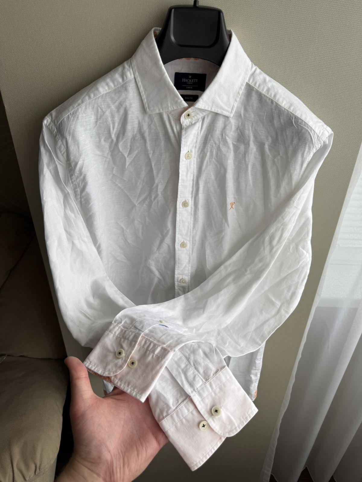 Hackett Hackett Linen Shirt Size L Size US L / EU 52-54 / 3 - 4 Thumbnail