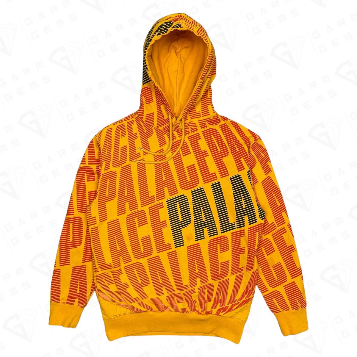 image of Palace Planet Palace Hoodie in Orange, Men's (Size Small)