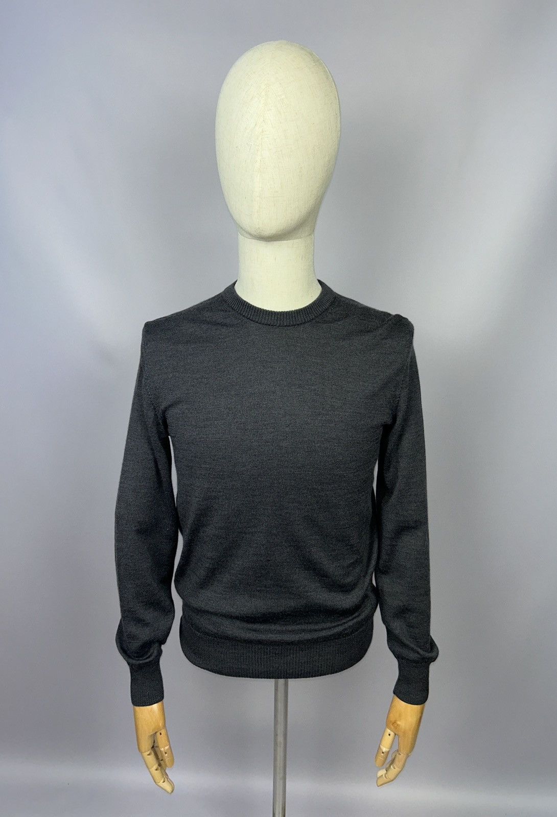 Asket × Designer ASKET Grey Merino Wool Sweater Jumper Size Small S Size US S / EU 44-46 / 1 - 2 Thumbnail