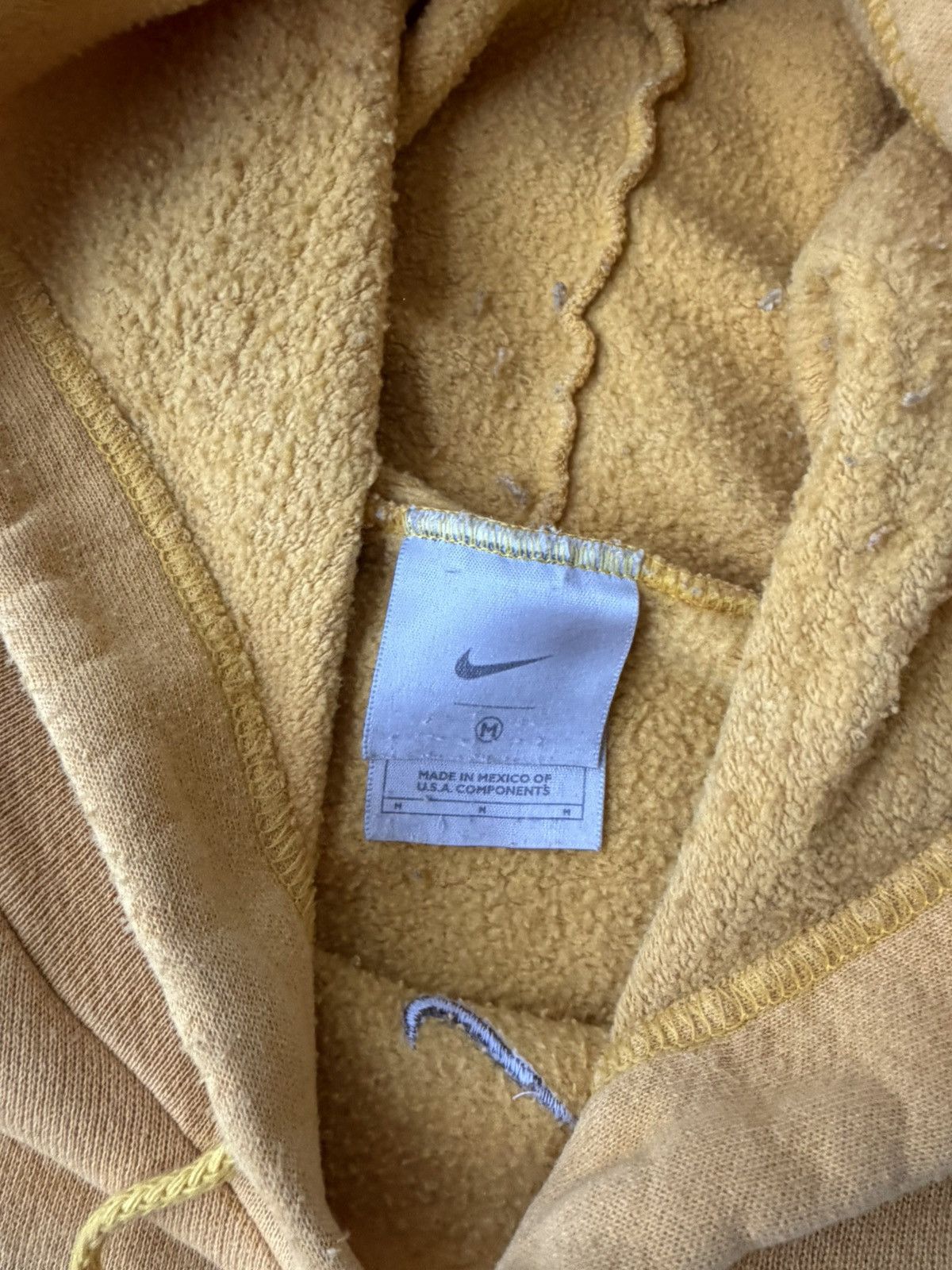 Nike Y2K Nike Center Swoosh Yellow Hoodie Size US M / EU 48-50 / 2 - 6 Thumbnail