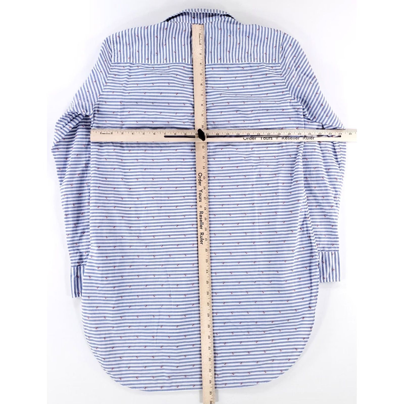 Frank & Eileen Frank & Eileen Grayson Boyfriend Button Up Shirt Embroidered Anchor Womens L Blue Shirt Size L / US 10 / IT 46 - 6 Thumbnail