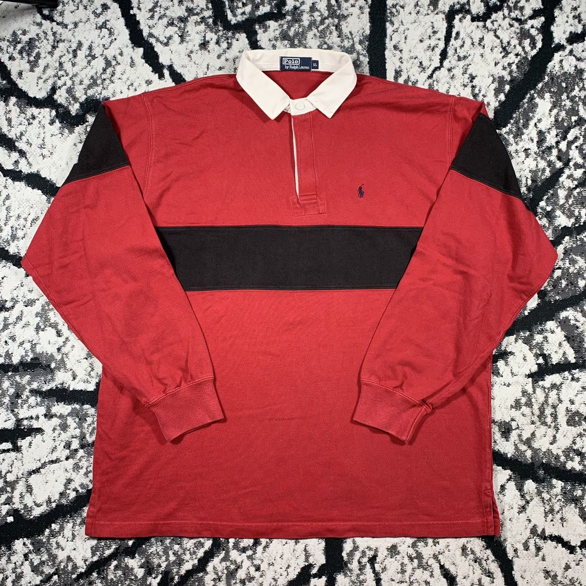 Polo Ralph Lauren × Vintage Vintage Ralph Lauren Polo Rugby Longsleeve Tshirt 90’s Pony Size US XXL / EU 58 / 5 - 2 Thumbnail