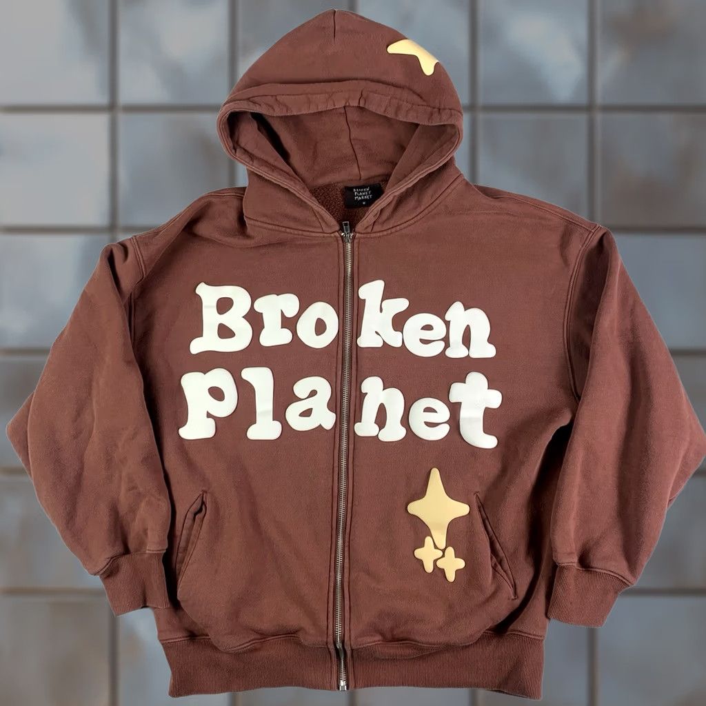 Broken Planet Broken Planet Market Hoodie Brown Mens Size Medium Pullover Zip-up Size US M / EU 48-50 / 2 - 1 Thumbnail