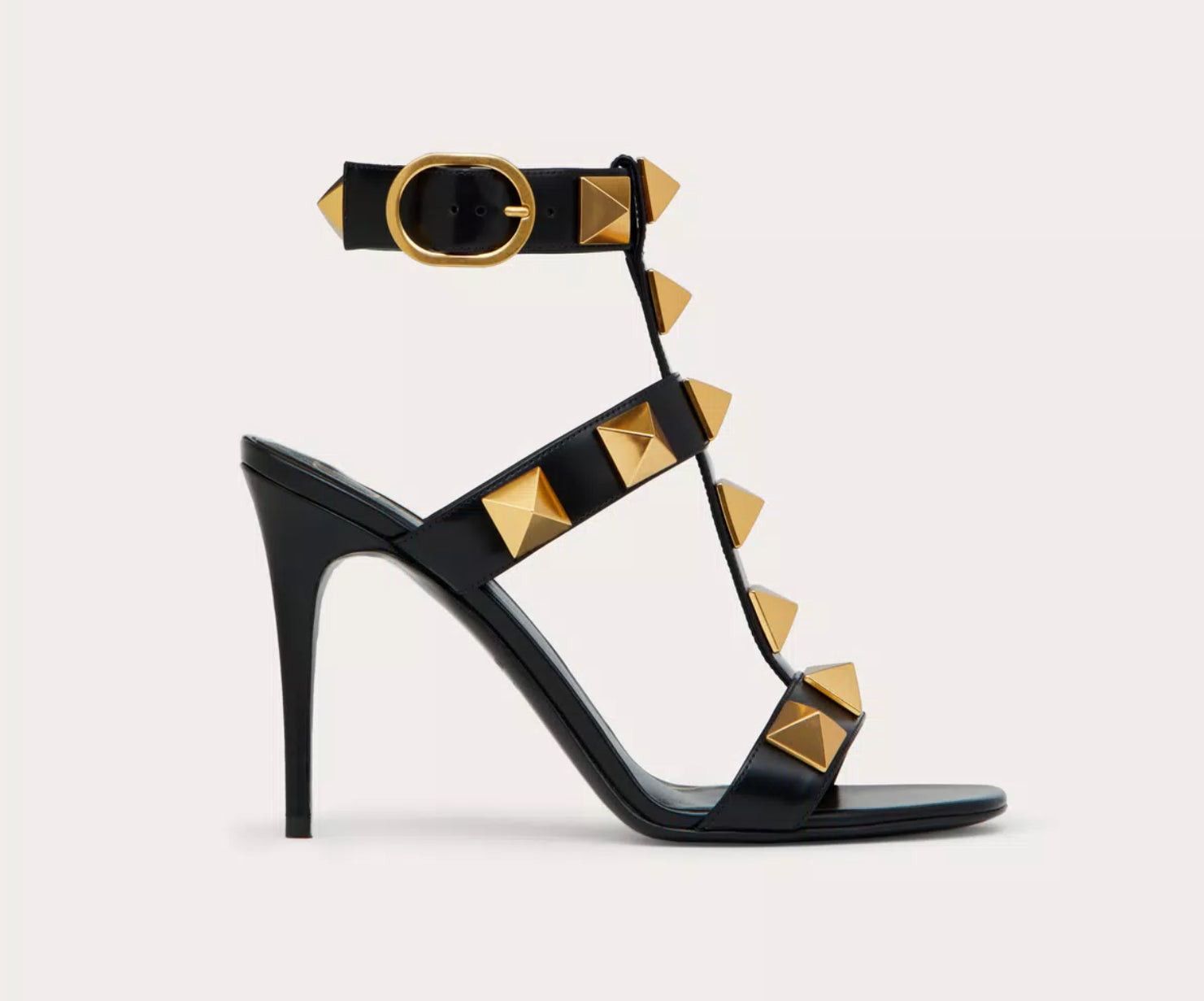 Valentino Valentino Roman Stud Calfskin 100 mm Sandals SIZE 37 Size ONE SIZE - 1 Thumbnail