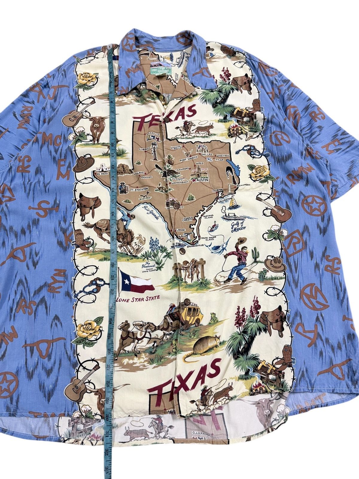 Reyn Spooner Vtg🔥Reyn Spooner Camp Collar Texas Map Hawaii Shirt Size US XXL / EU 58 / 5 - 12 Thumbnail