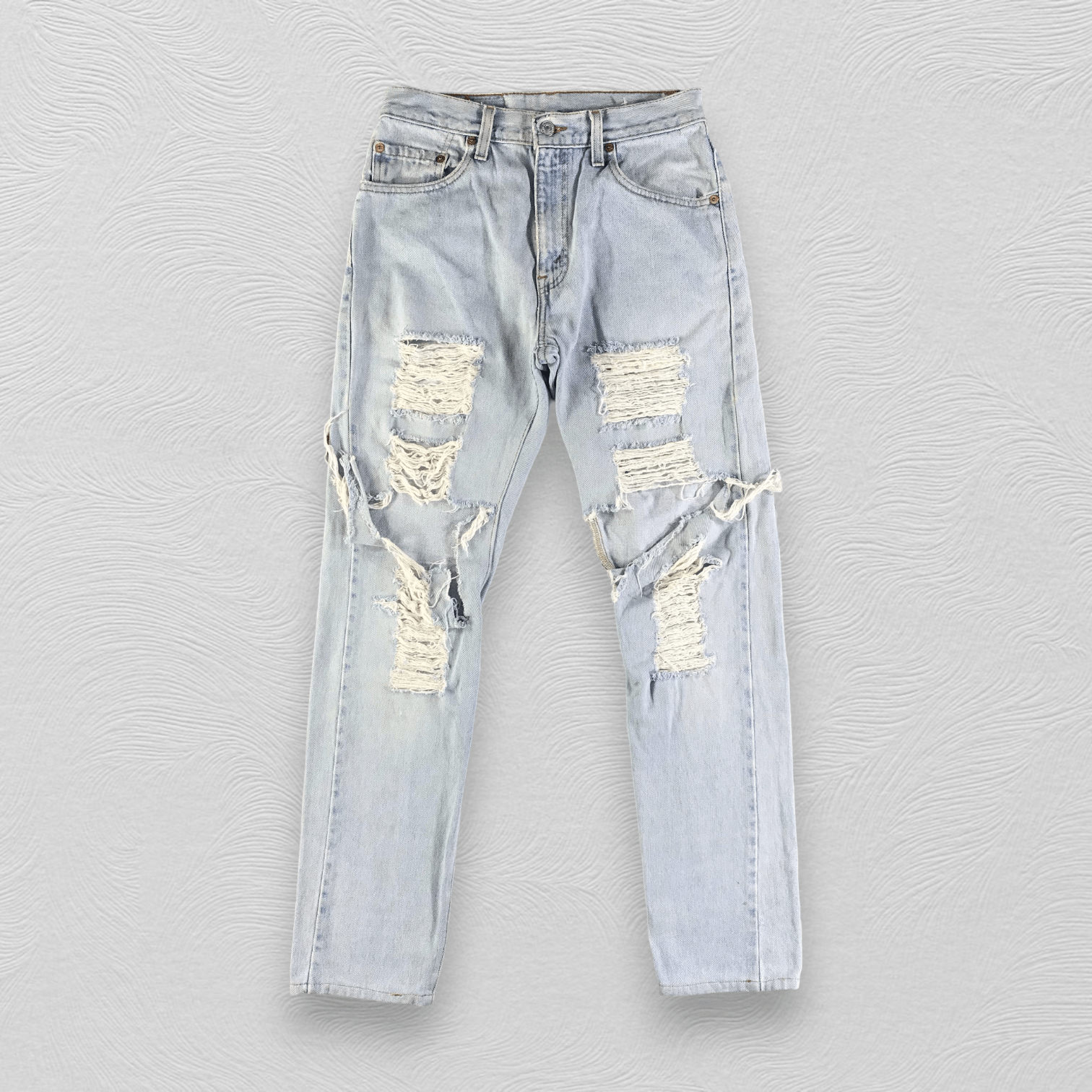 Levi's Vintage Levis 505 Jeans Ripped Denim KJ2293 Size US 28 / EU 44 - 1 Thumbnail